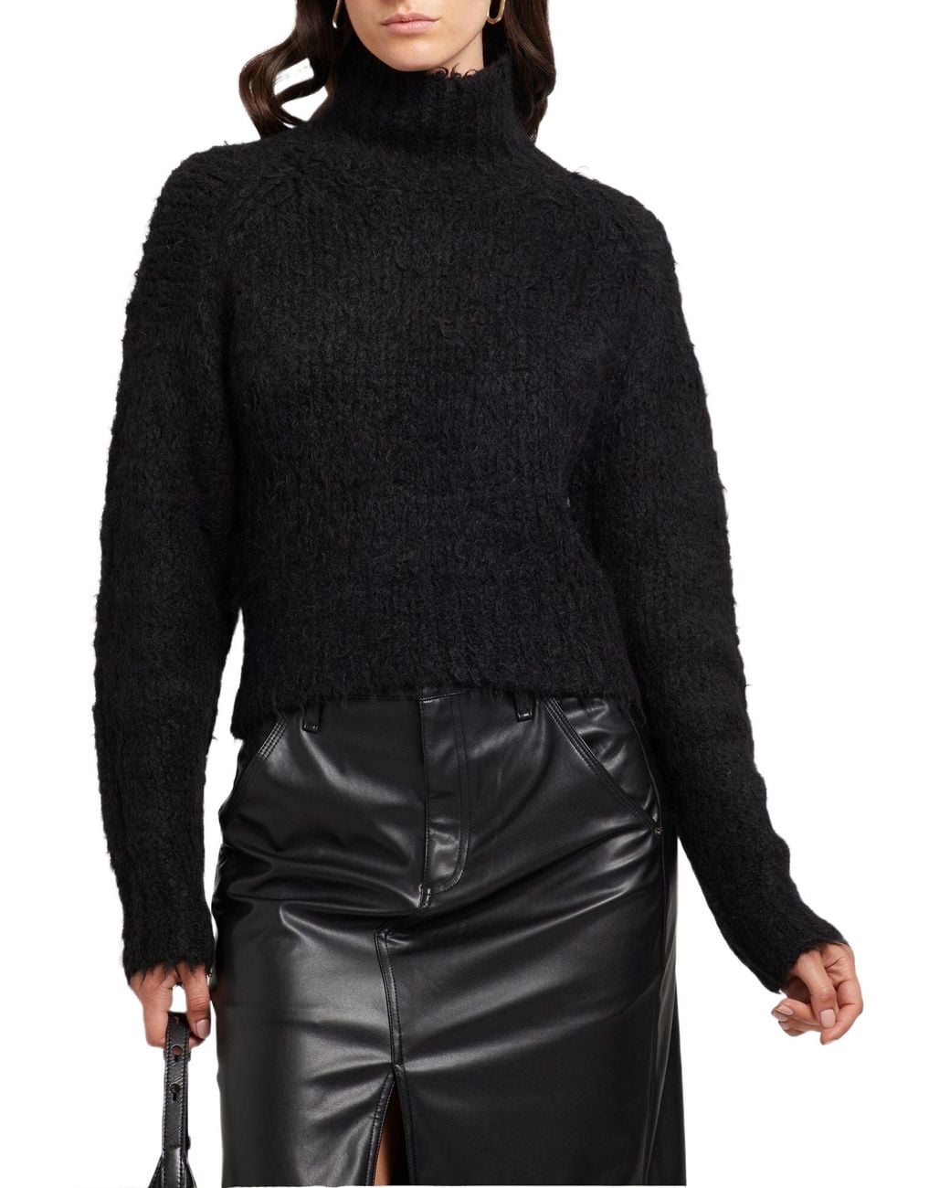 Rag & Bone Black Turtleneck Longsleeve Knit Sweater