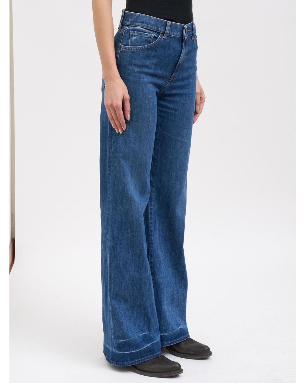 Dondup Blue Wide-Leg Jeans