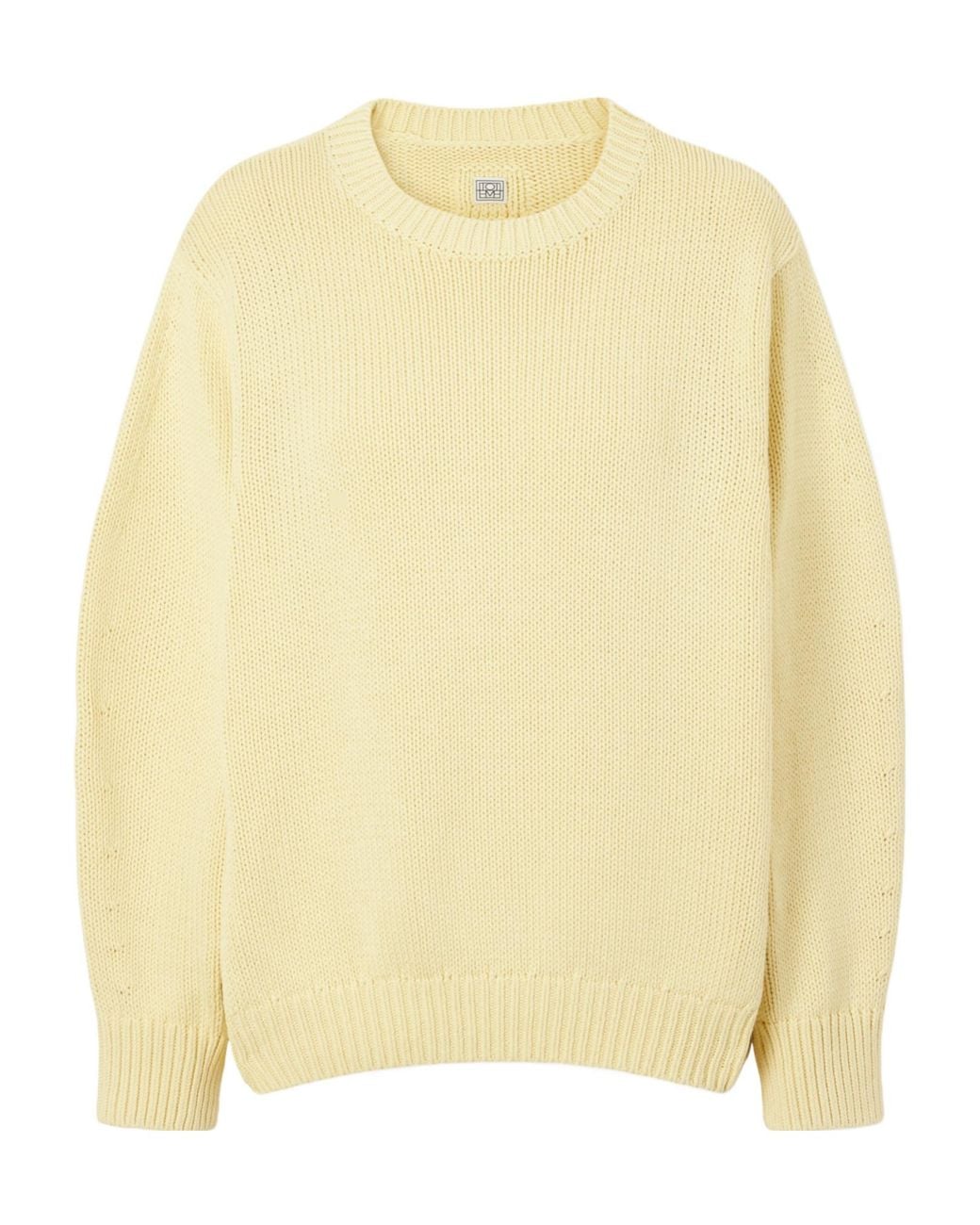 Totême Yellow Totême Chunky Crew-Neck Knitted Sweater