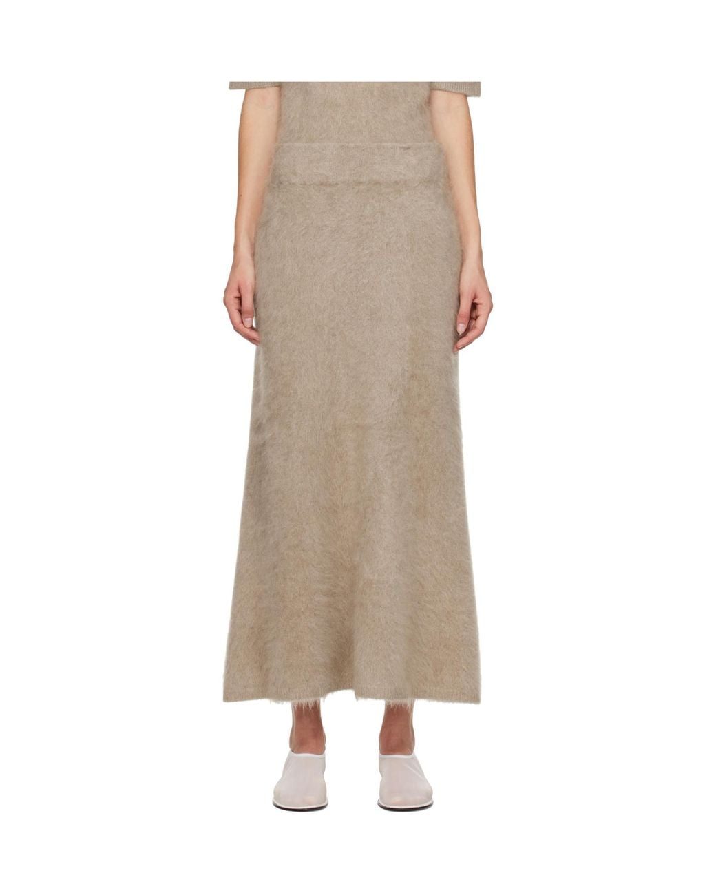 Lisa Yang Natural Asta Midi Skirt