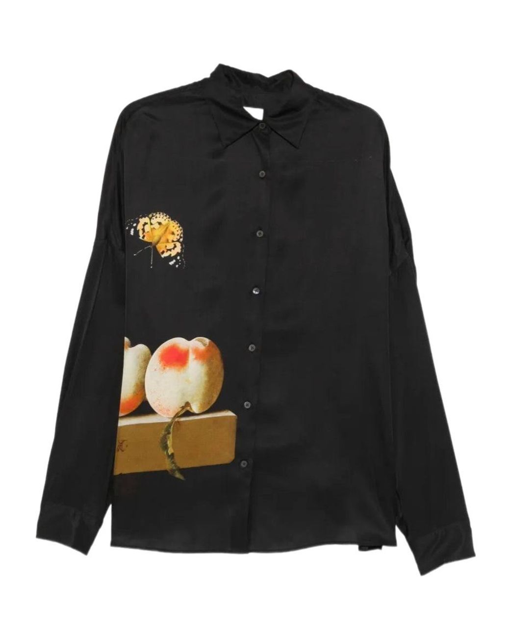 Dries Van Noten Black Long-Sleeved Shirt
