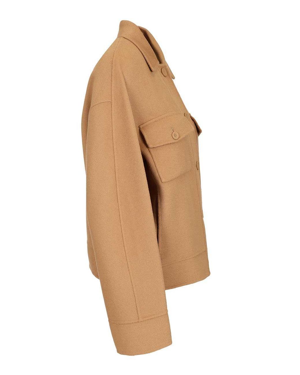 Max Mara Brown Studio Fiero Button-Up Jacket