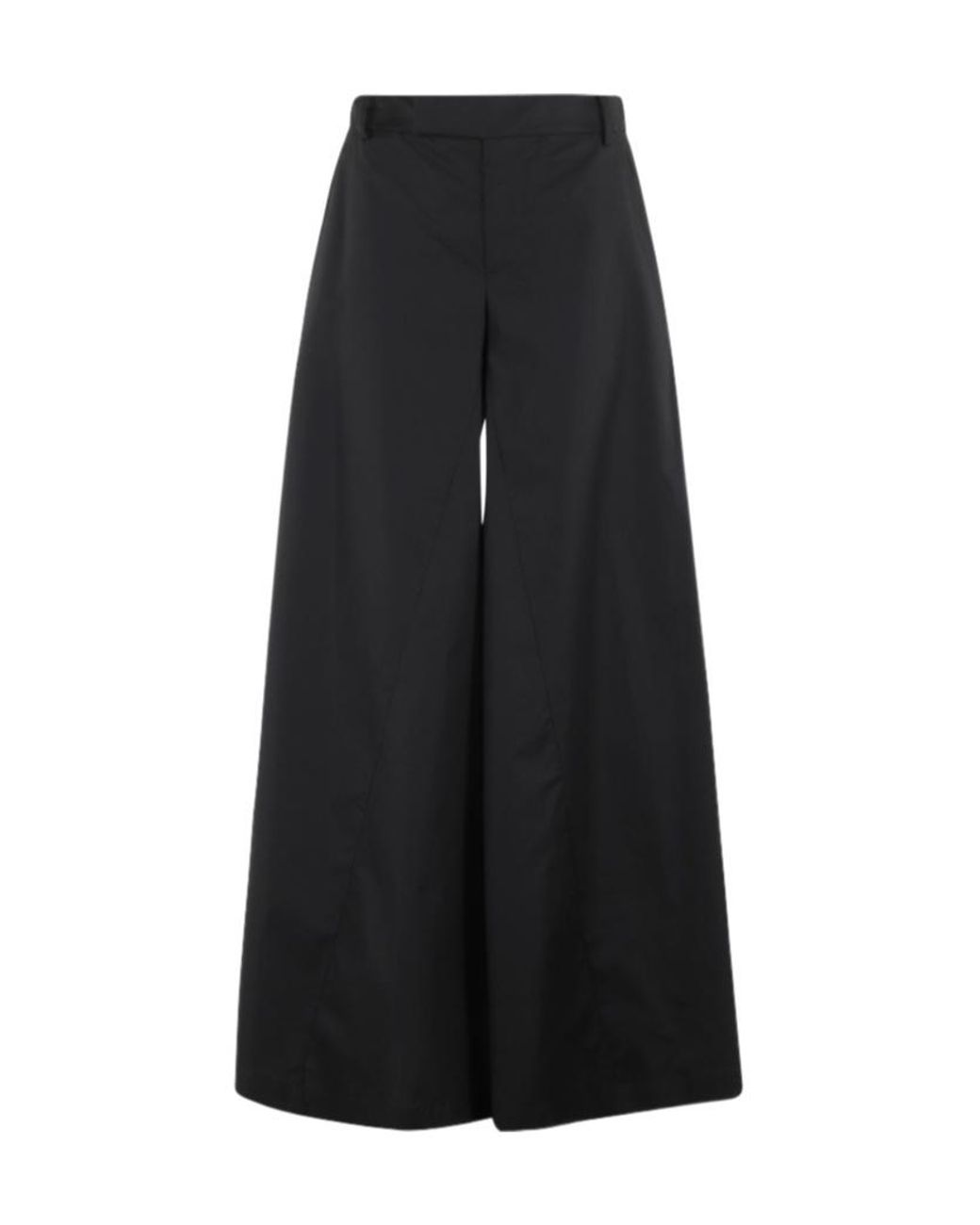FEDERICA TOSI Black Wide-Leg Poplin Pants