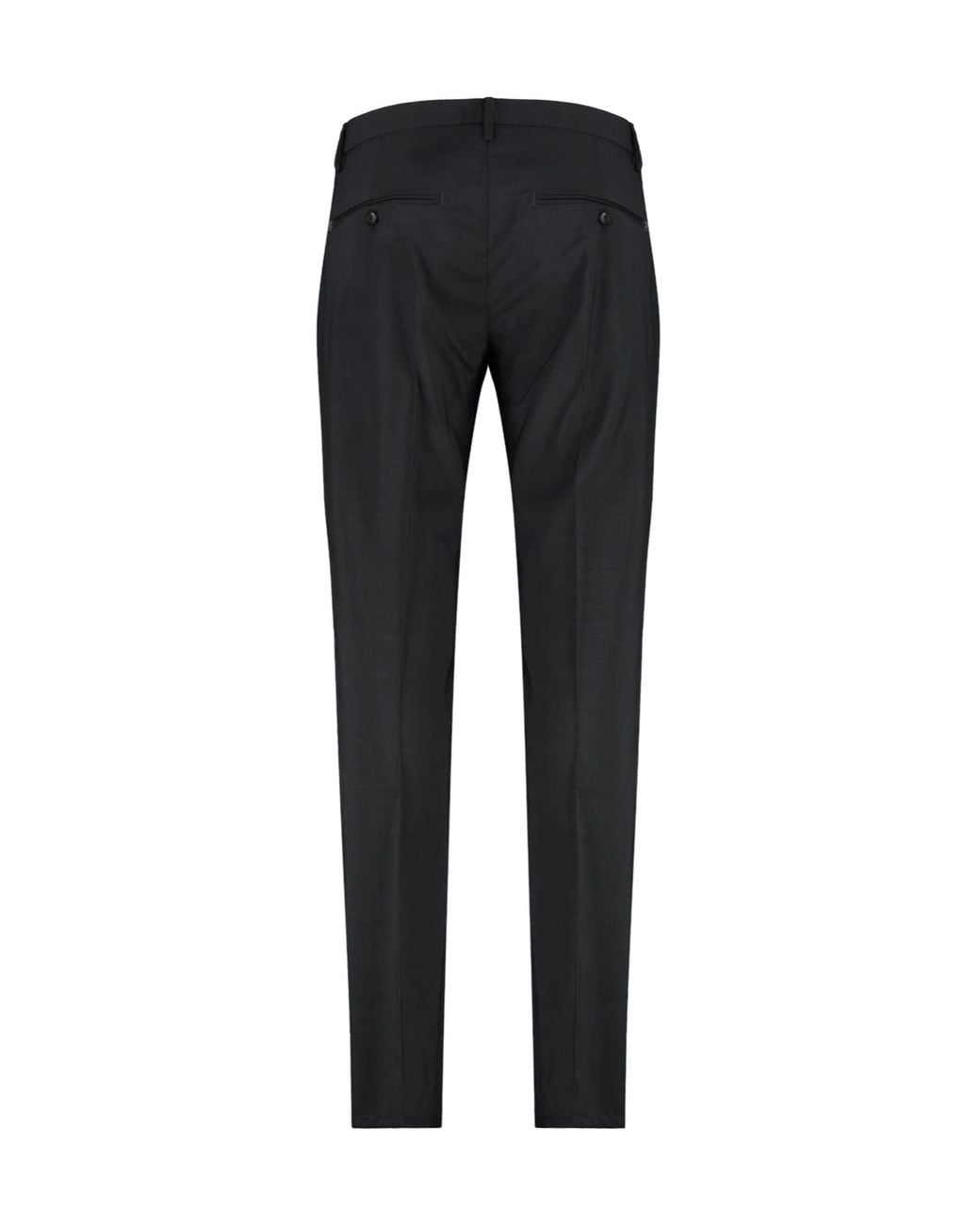 Dondup Black Tailored Slim-Fit Trousers for men