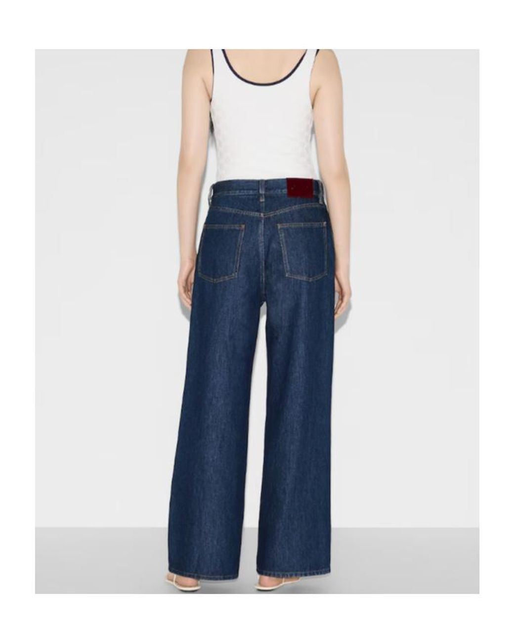 Gucci Blue Wide-Leg Jeans