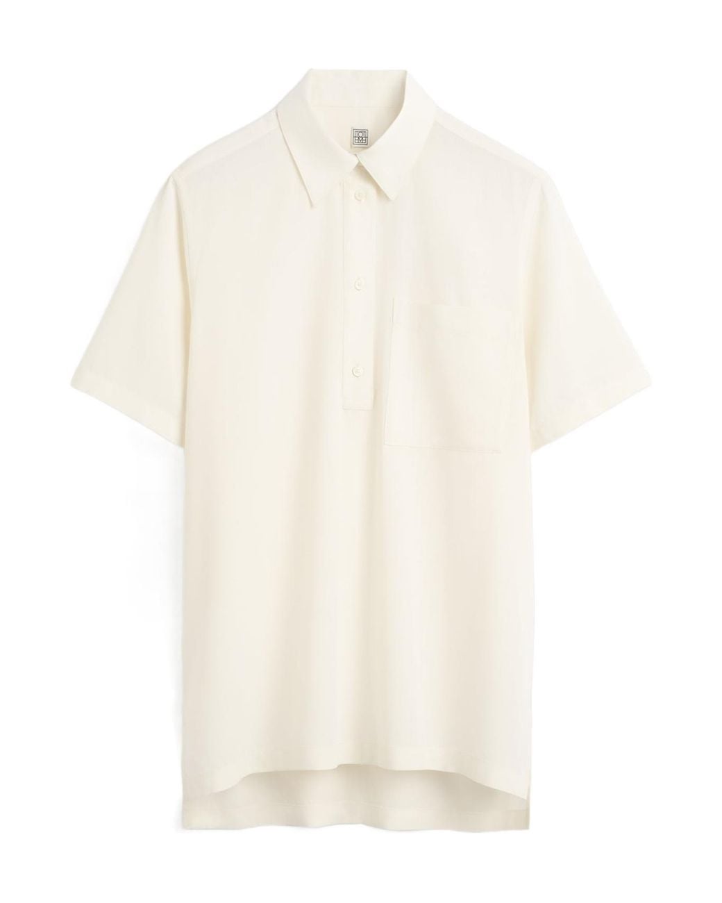 Totême White Chest-Pocket Polo Shirt
