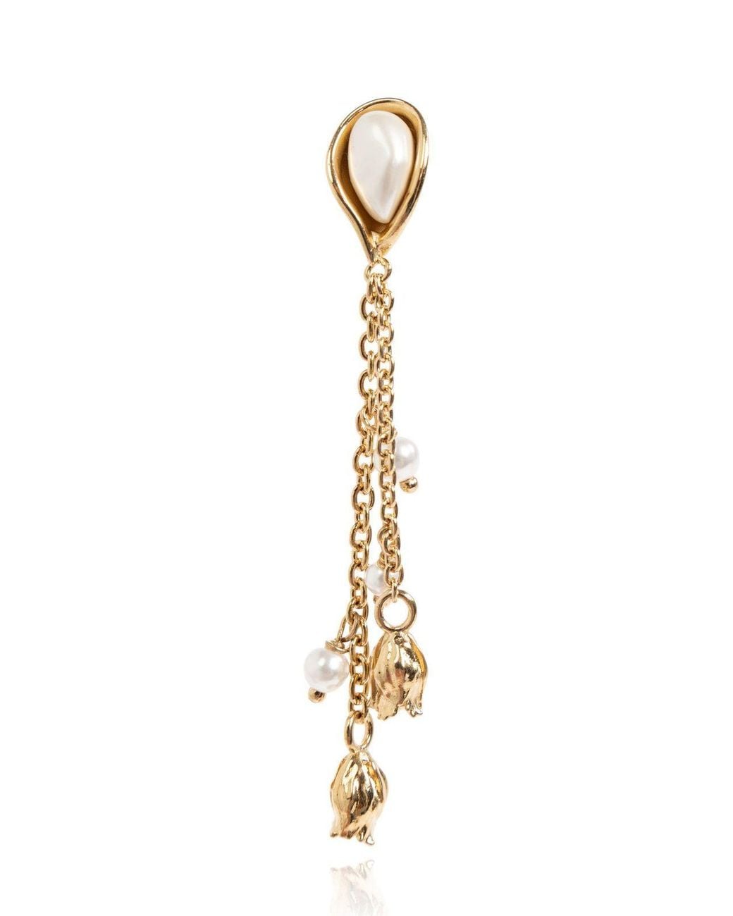 Chloé Metallic Chloé Pendant Chain Earrings