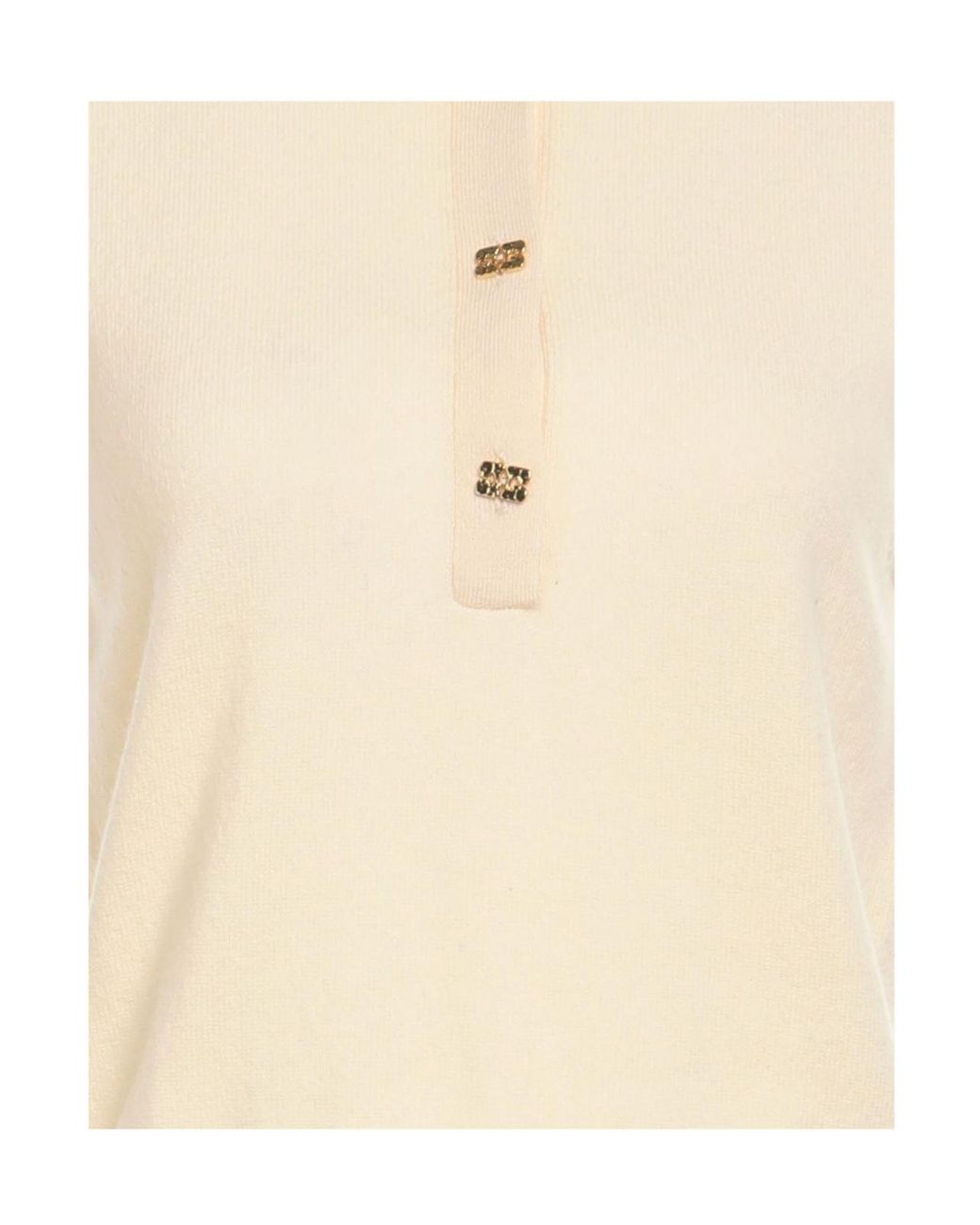 Ganni Natural Fashion Solid Color Sleeveless Knit Top