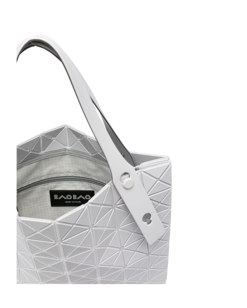 Issey Miyake Gray Prism Plus Geometric Pattern Shopper Bag