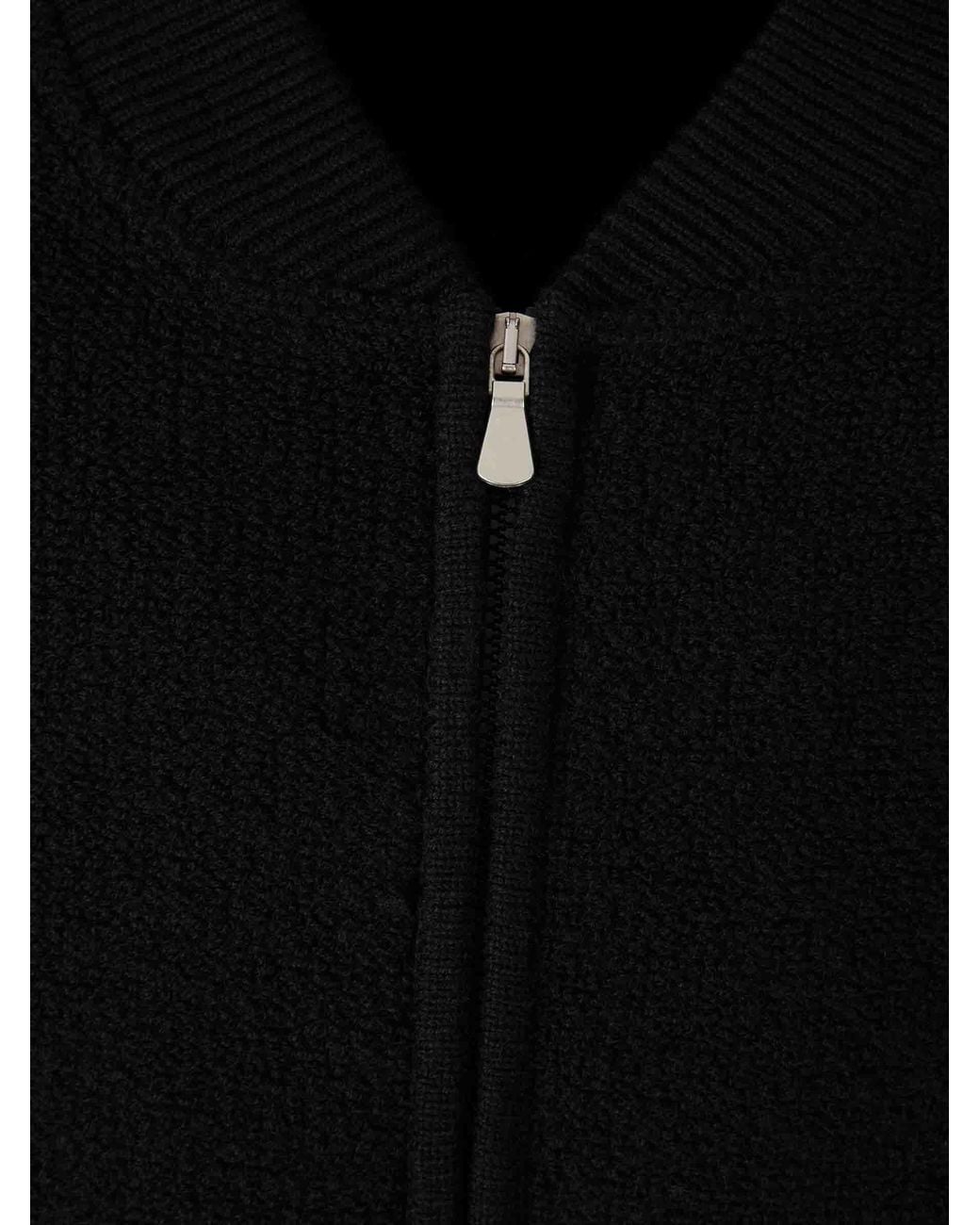 Gran Sasso Black Zipped Cardigan for men