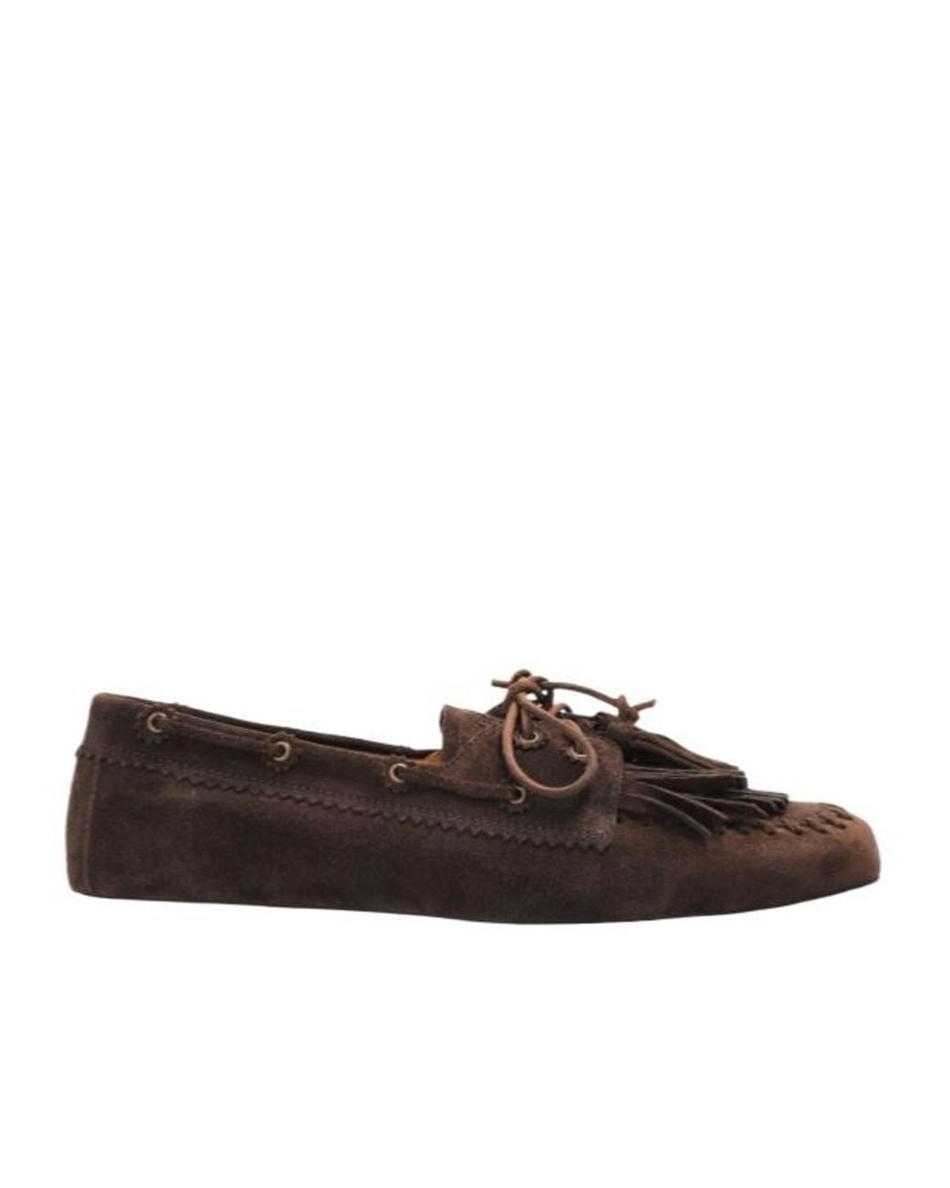 Isabel Marant Brown Lace-Up Loafers