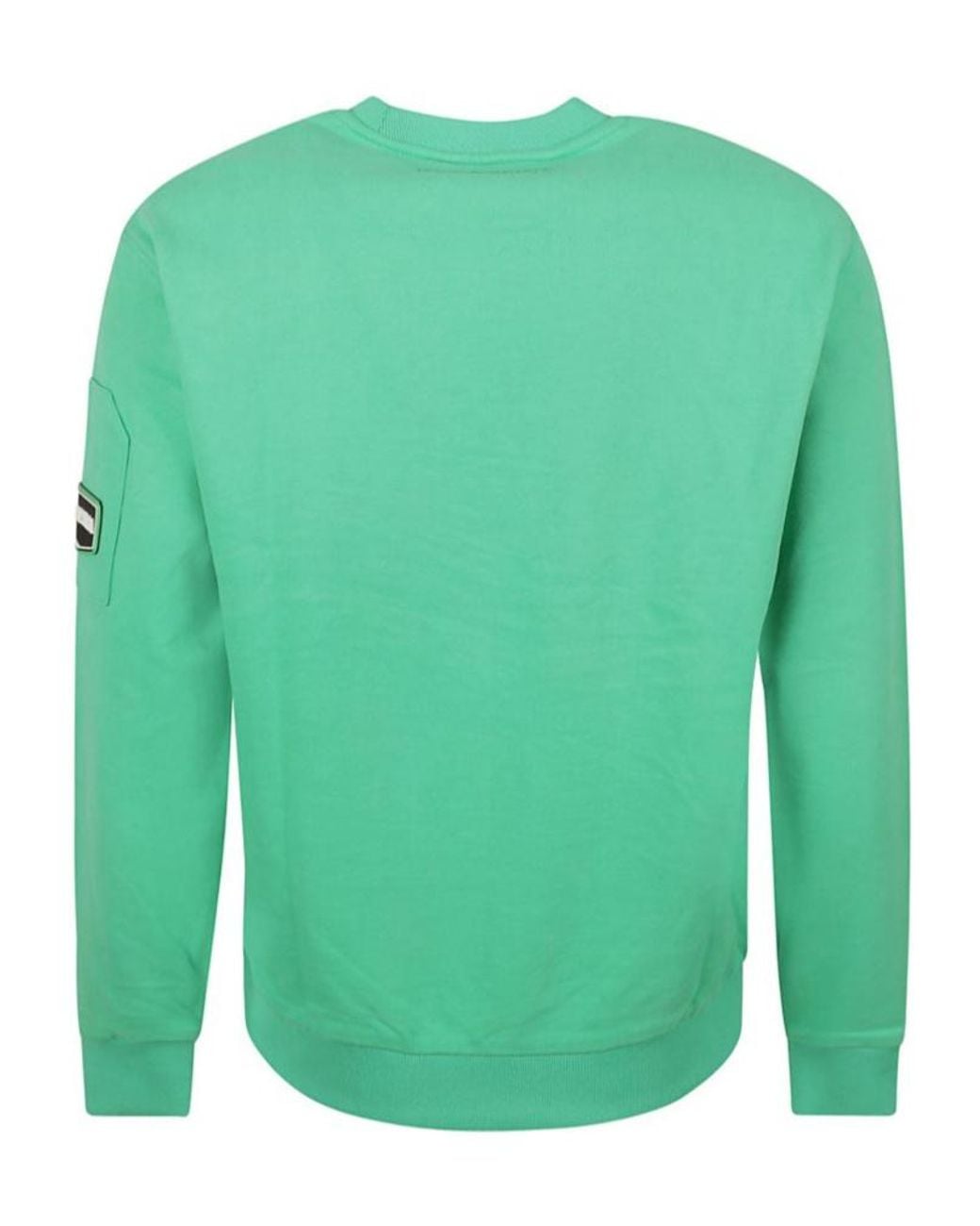 Duvetica Green Logo-Patch Cotton Sweatshirt for men