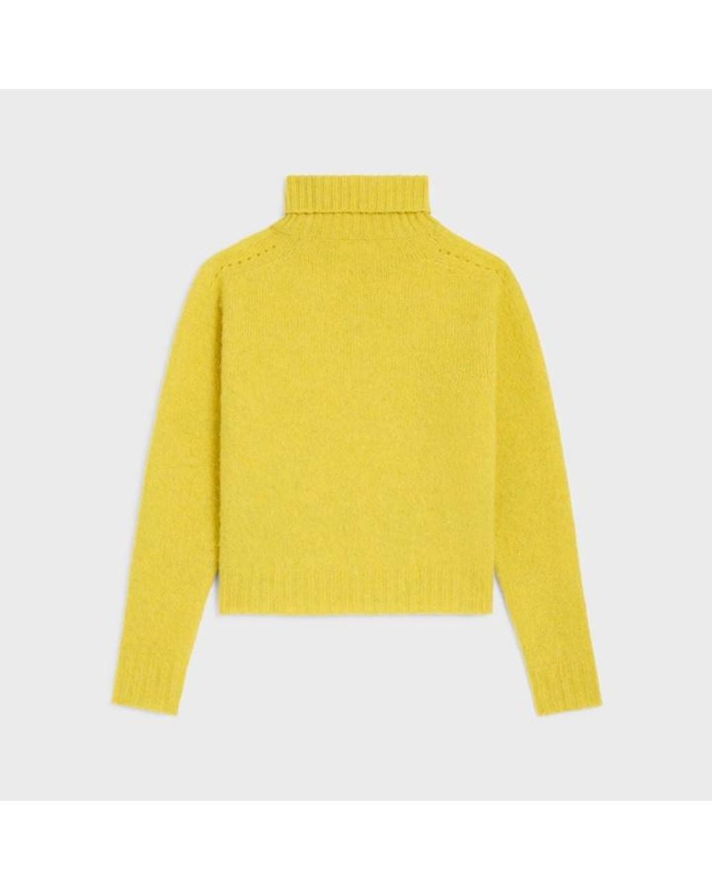 Céline Yellow Turtleneck Sweater