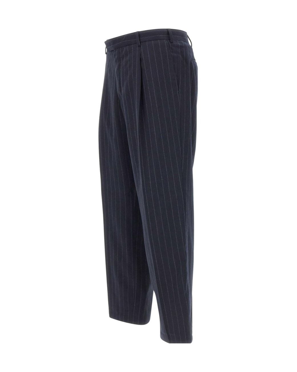 Pt Pantaloni Blue Pt Torino Quindici Pinstripe Wide-Leg Pants for men