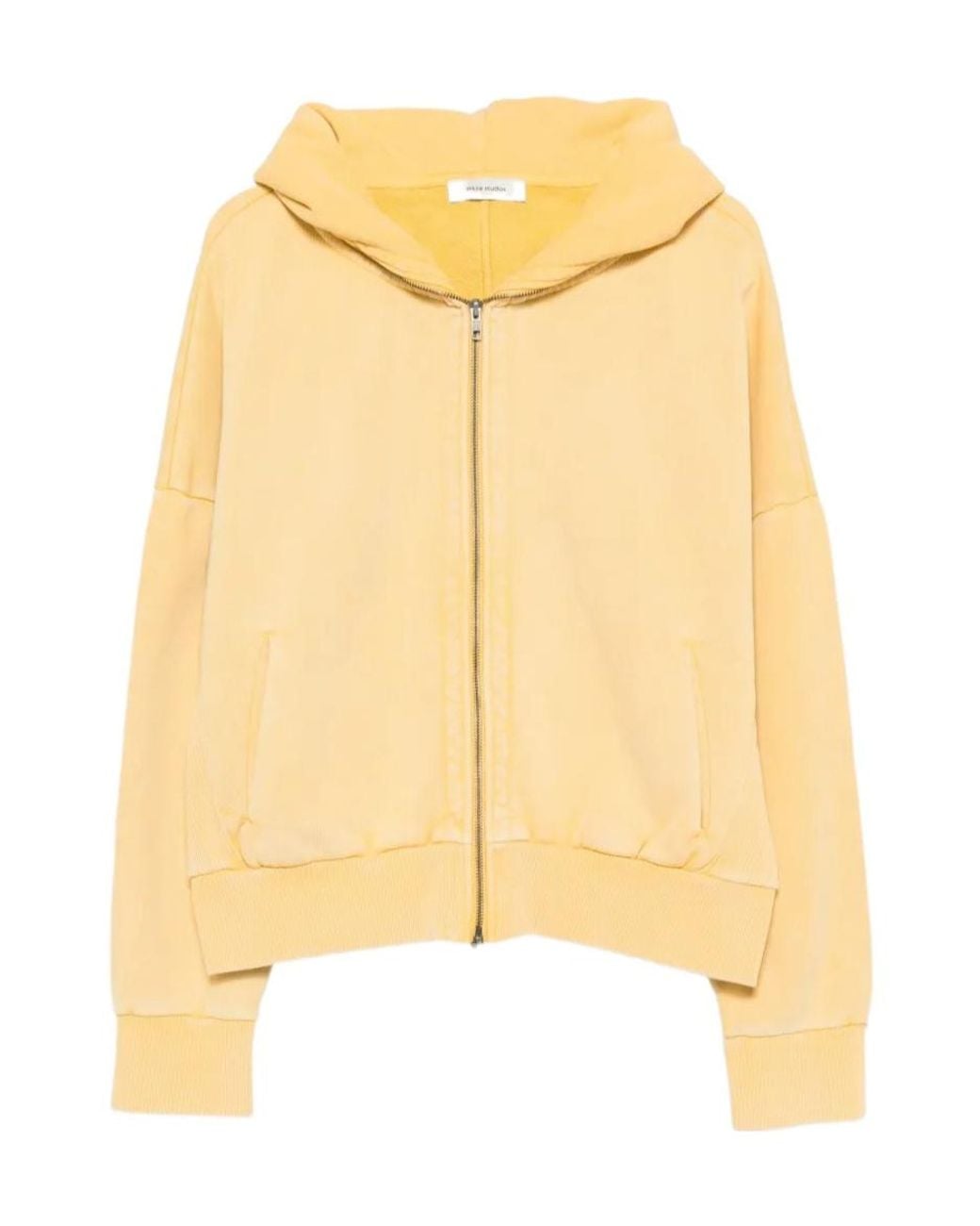 Entire studios Yellow Zip-Up Drop-Shoulder Hoodie for men