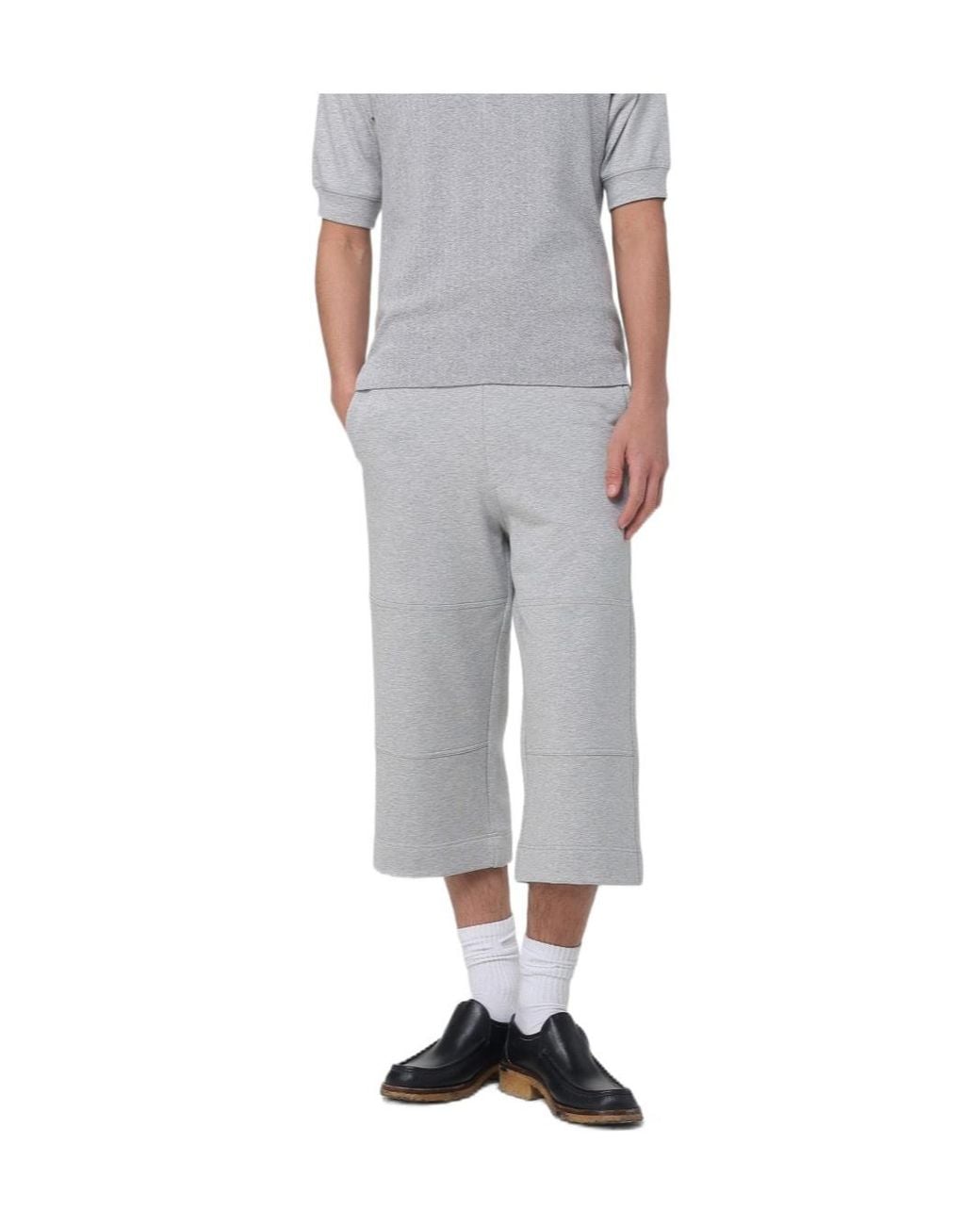 Dries Van Noten Gray Cotton Shorts for men