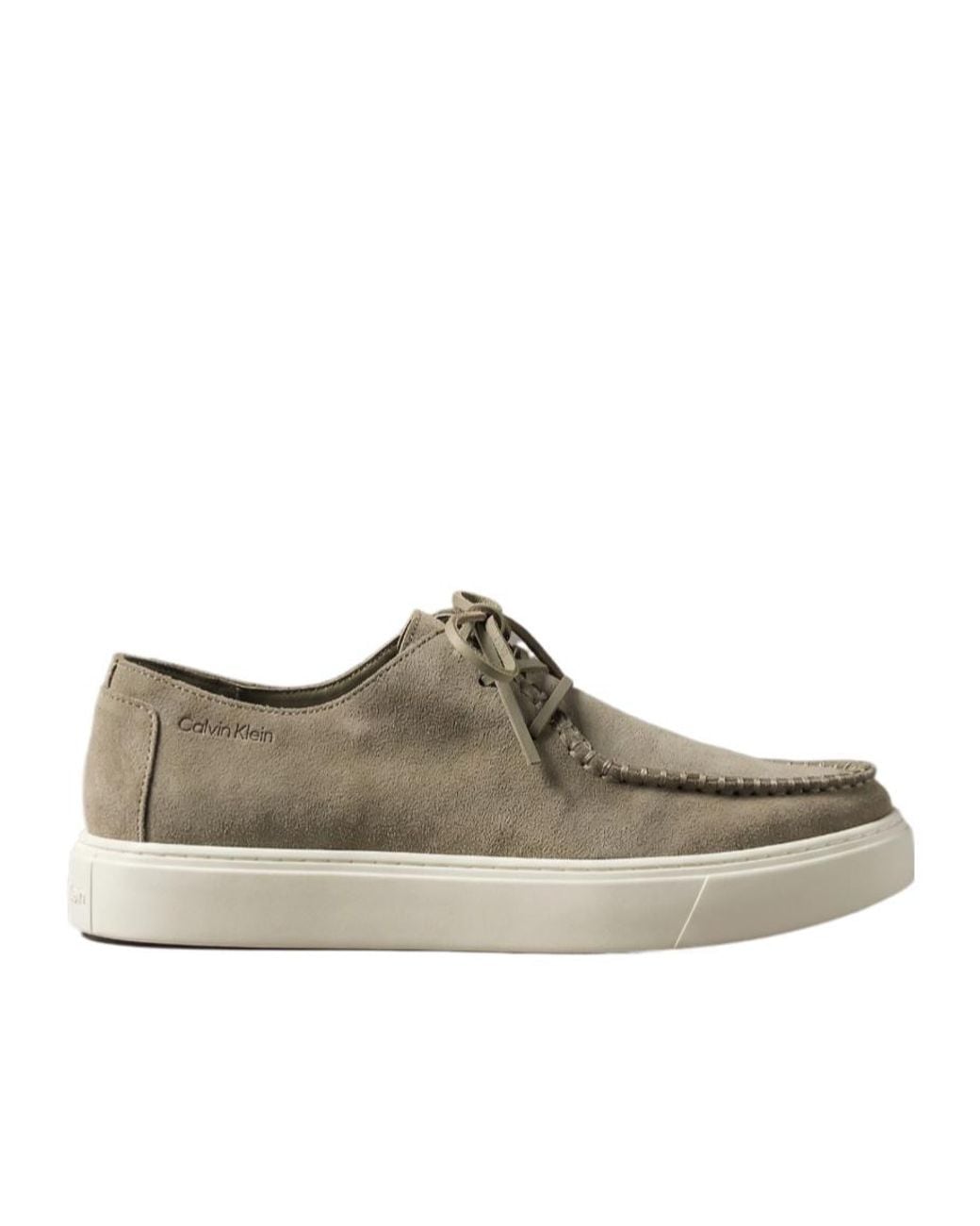 Calvin Klein Brown Moc-Toe Low-Top Sneakers for men