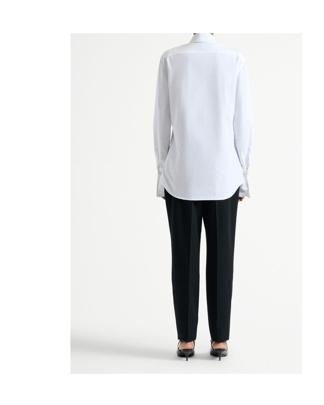 Balmain White Cotton Poplin Shirt