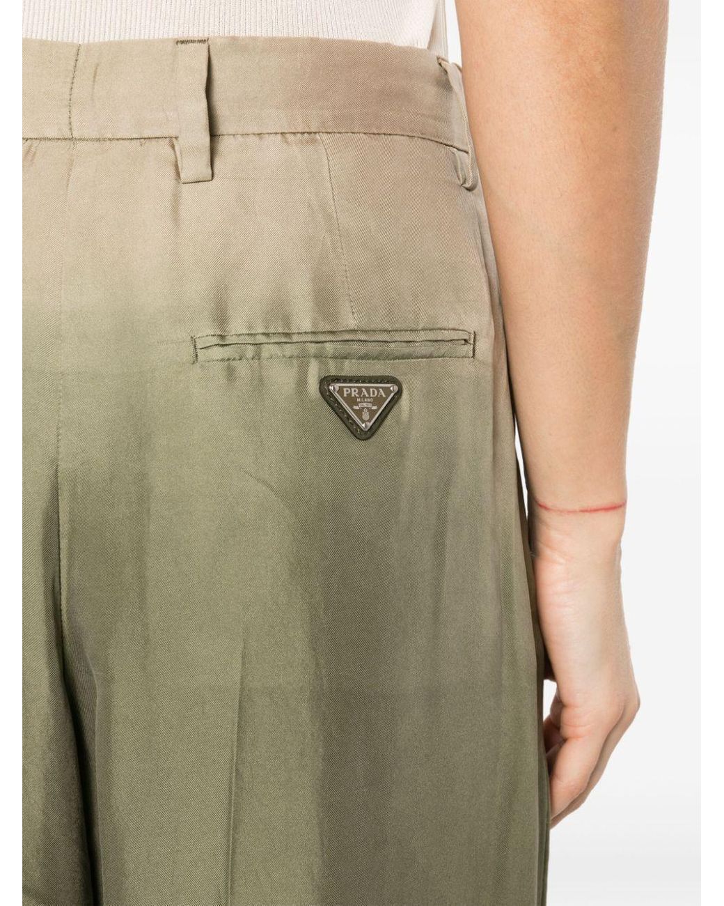 Prada Green Gradient Twill Pants