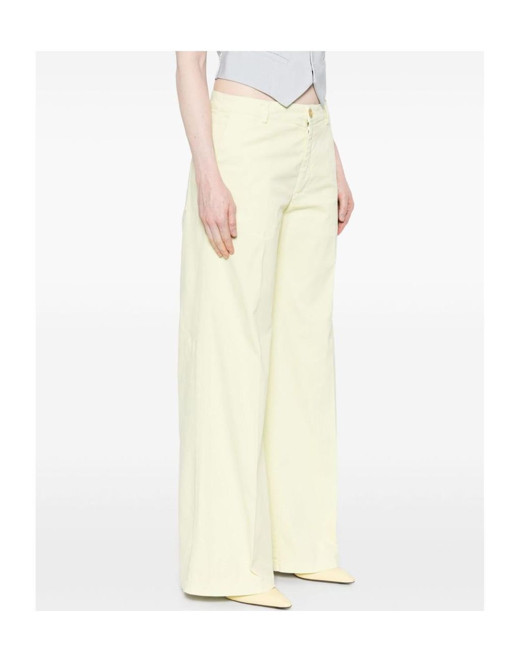 Forte_forte White Belt Loops Slacks