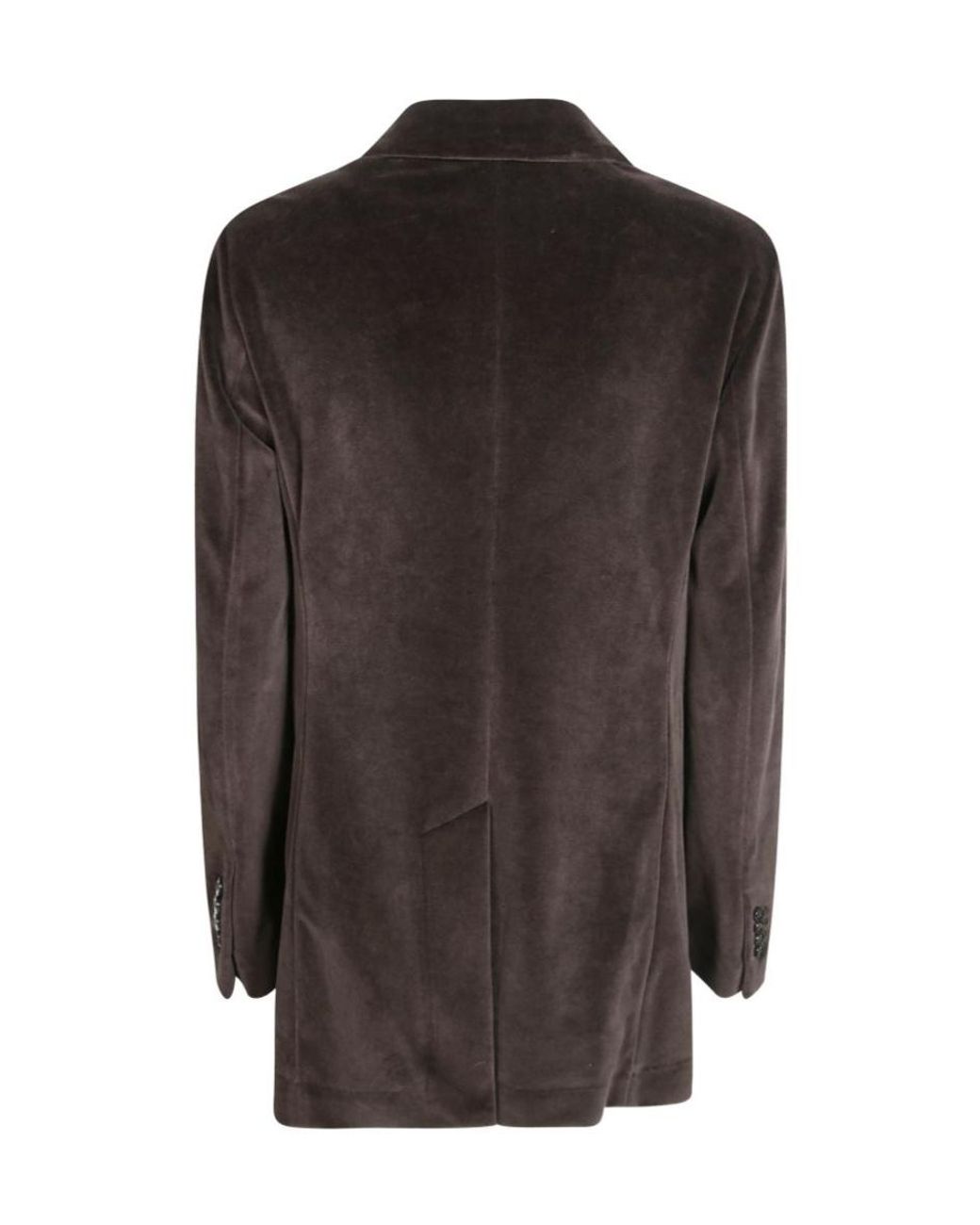 Circolo 1901 Brown Velvet Single-Breasted Blazer