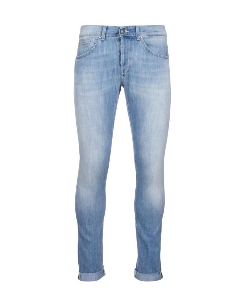 Dondup Blue Faded Effect Slim-Leg Jeans for men