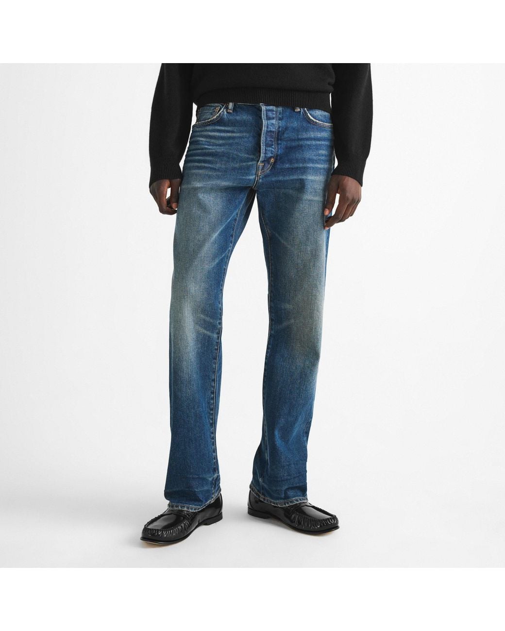 Tom Ford Blue Faded Straight Jeans for men