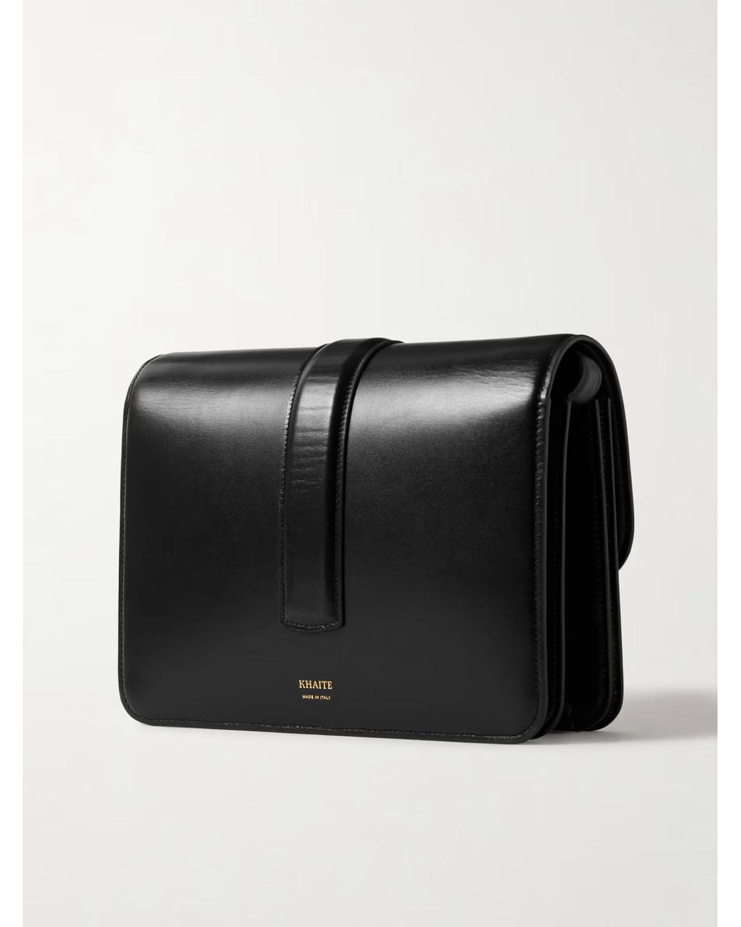 Khaite Black Blake Flap Shoulder Bag