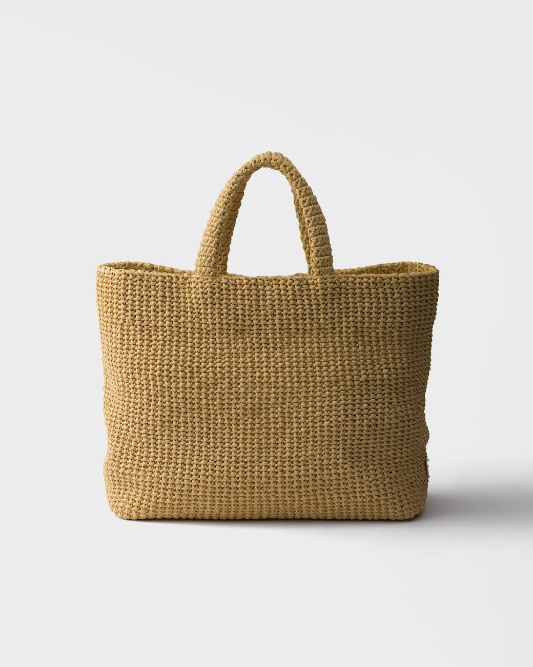 Prada Metallic Paglia Midollino Crochet Tote Bag
