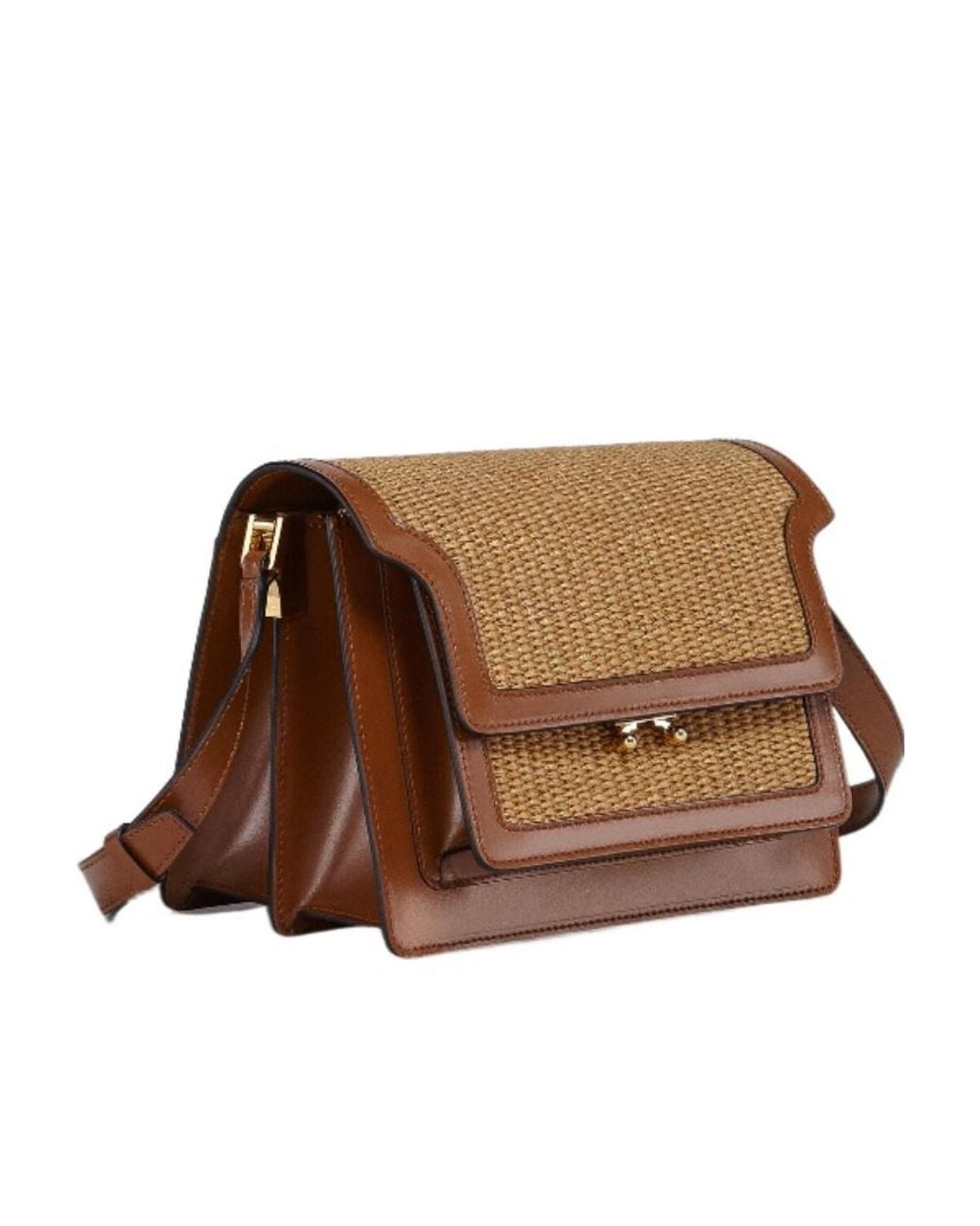 Marni Brown Trunk Soft Medium Bag
