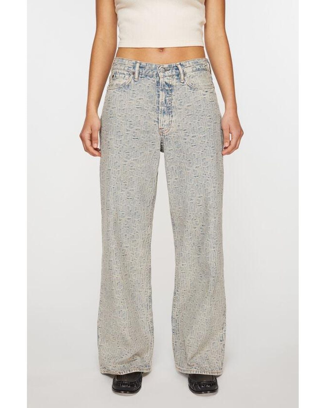 Acne Gray Acid-Wash Jeans