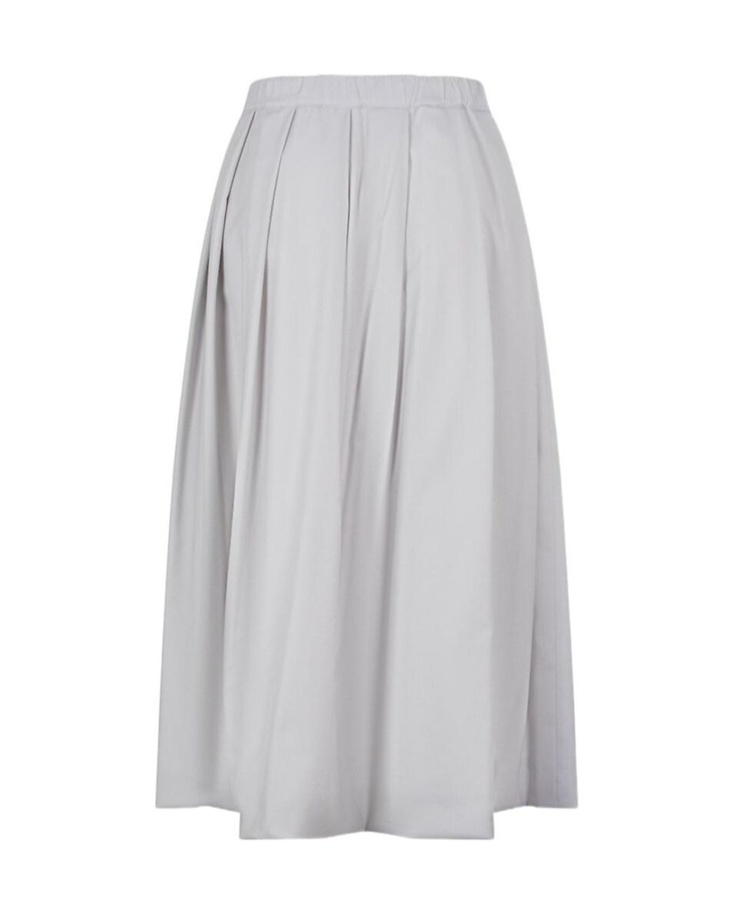 Fabiana Filippi Gray Elasticated Waistband Pleated Skirt
