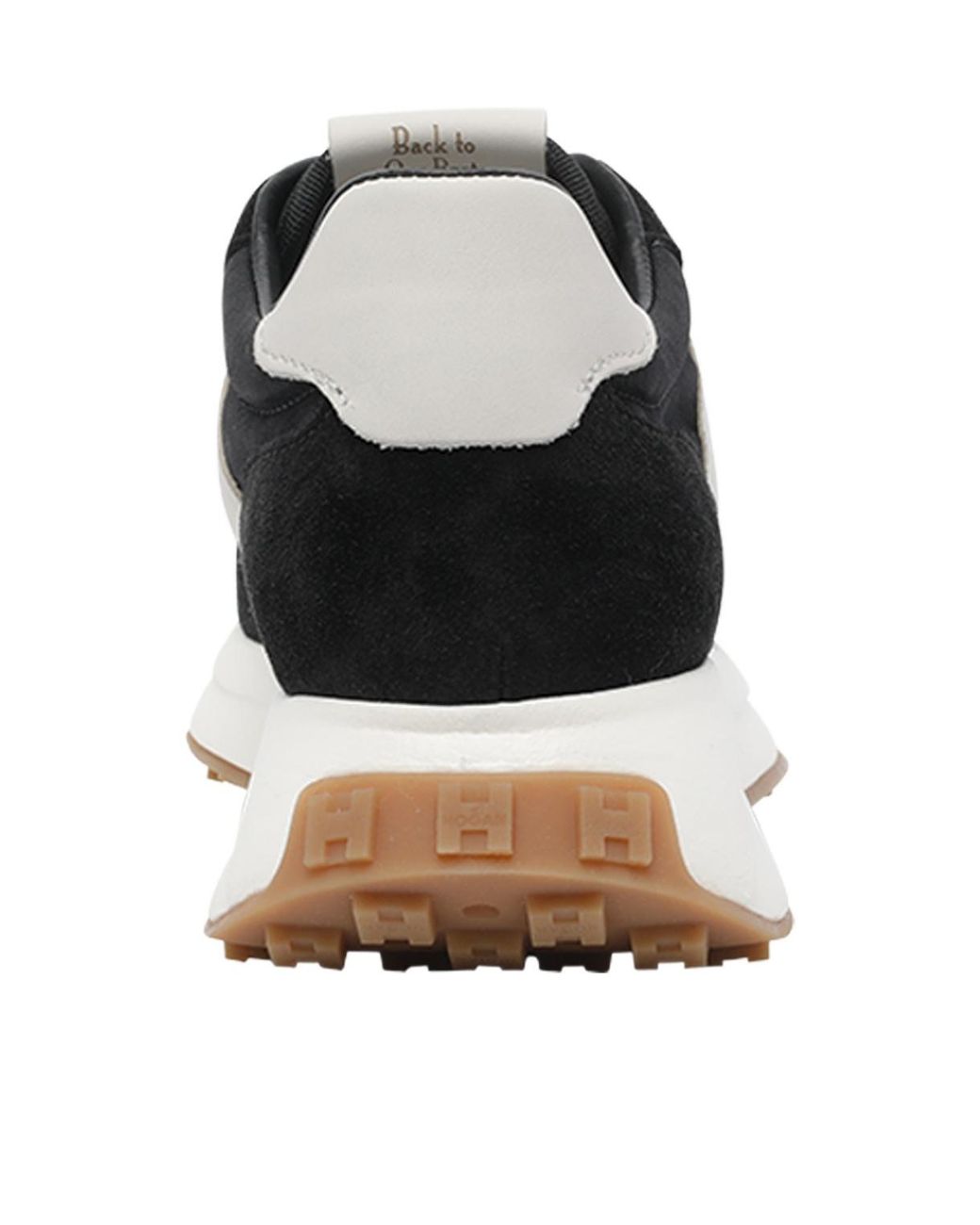 Hogan Black Logo Patch Lace-Up Sneakers