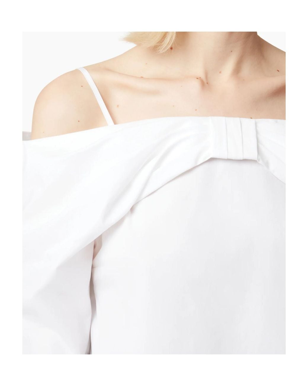 Nina Ricci White Off Shoulder Blouse