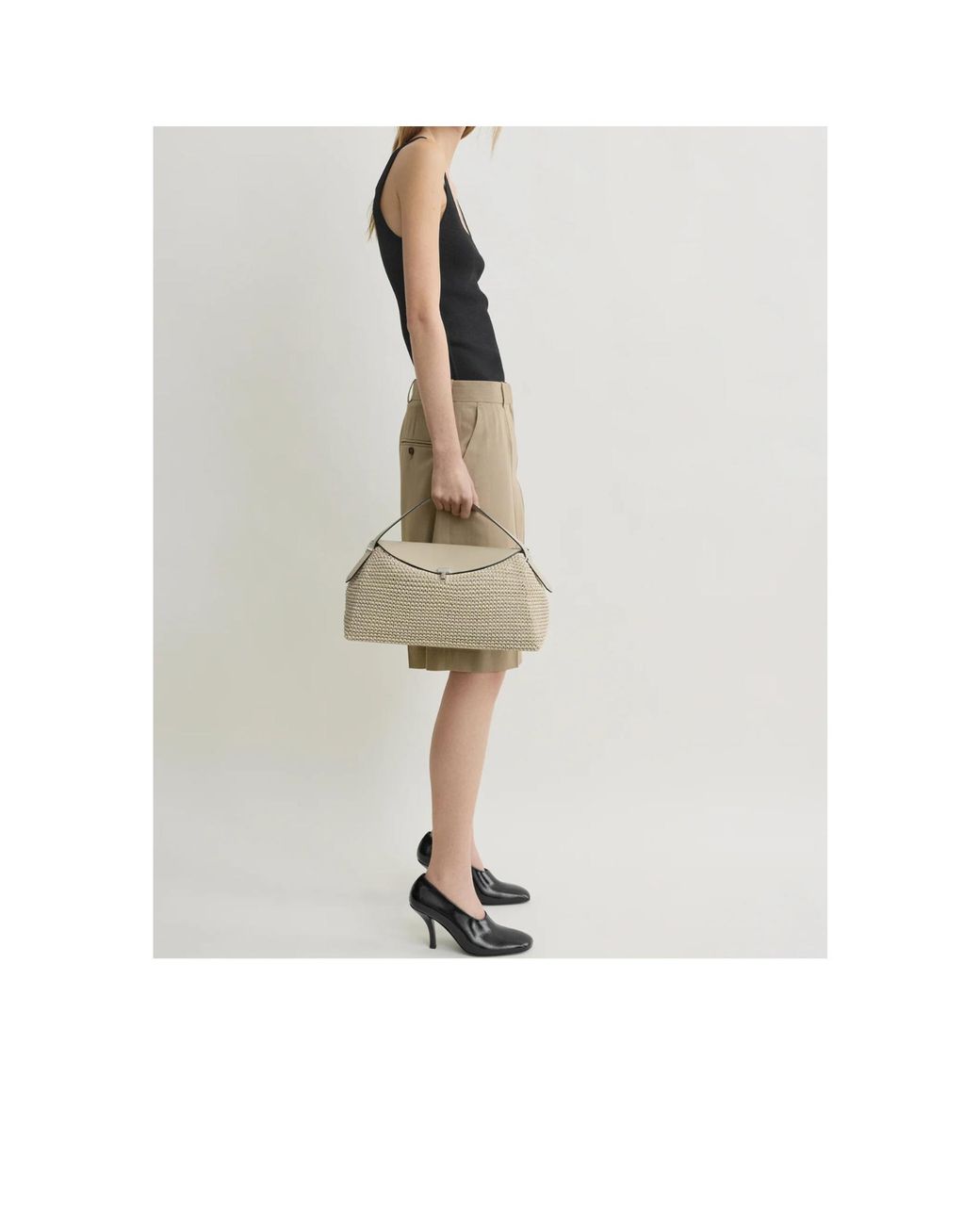 Totême  Natural Twist-Lock Fastening Leather Tote Bag