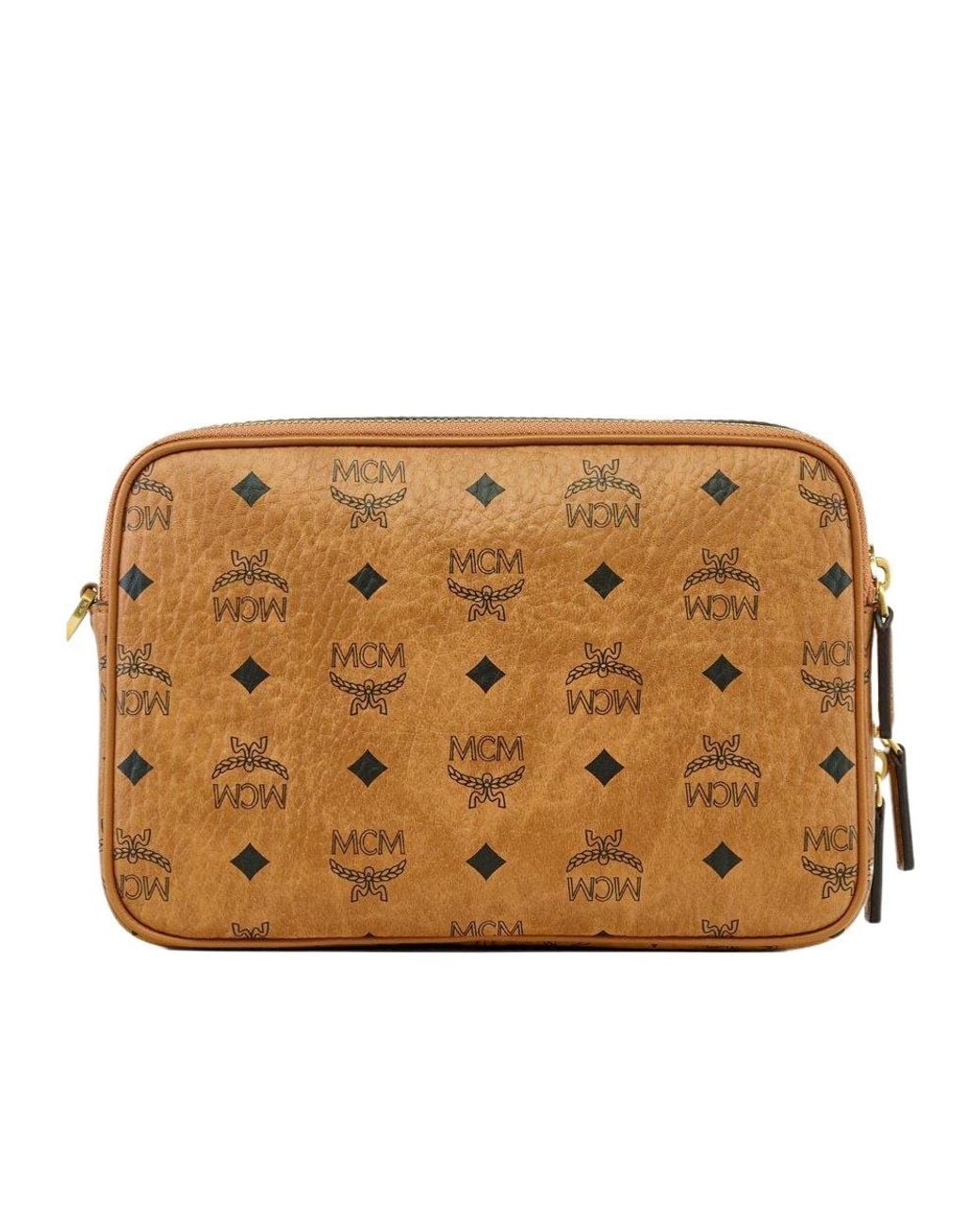 MCM Brown Diamond Small Camera Bag for men