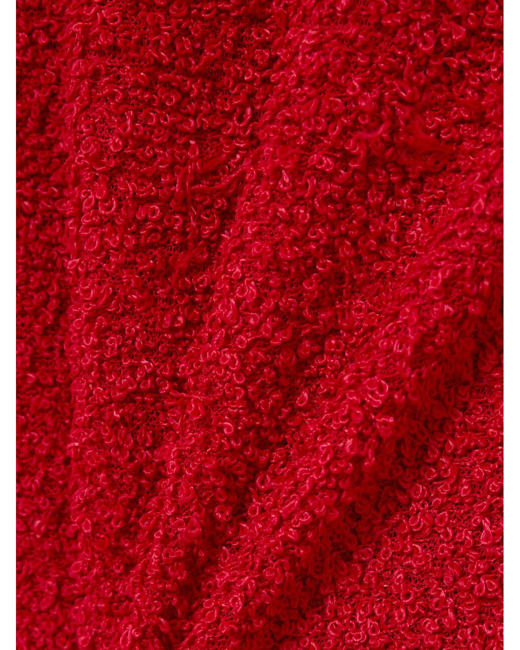 Isabel Marant Red Shoulder Bouclé Maxi Dress