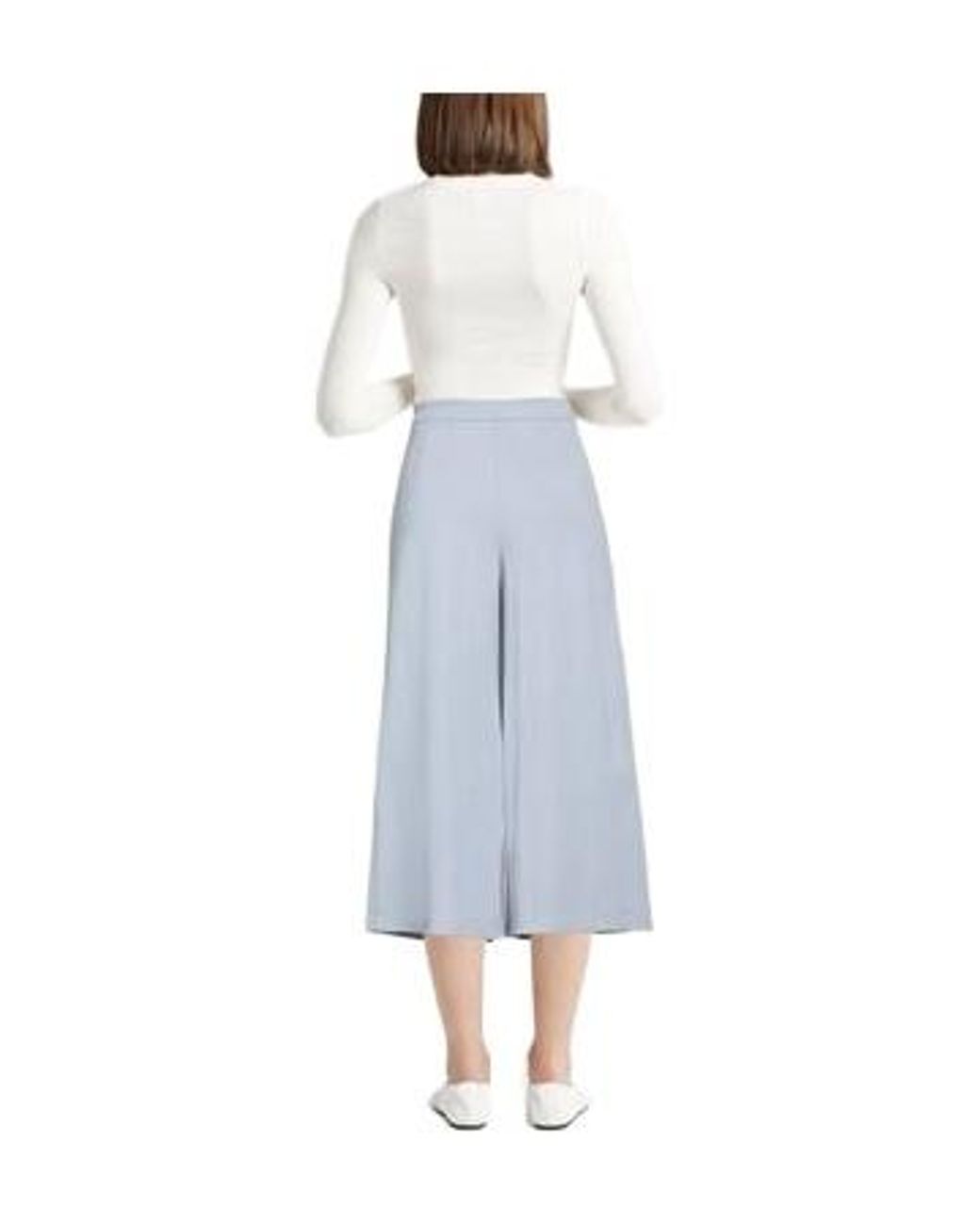 Max Mara Blue High-Waisted A-Line Midi Skirt
