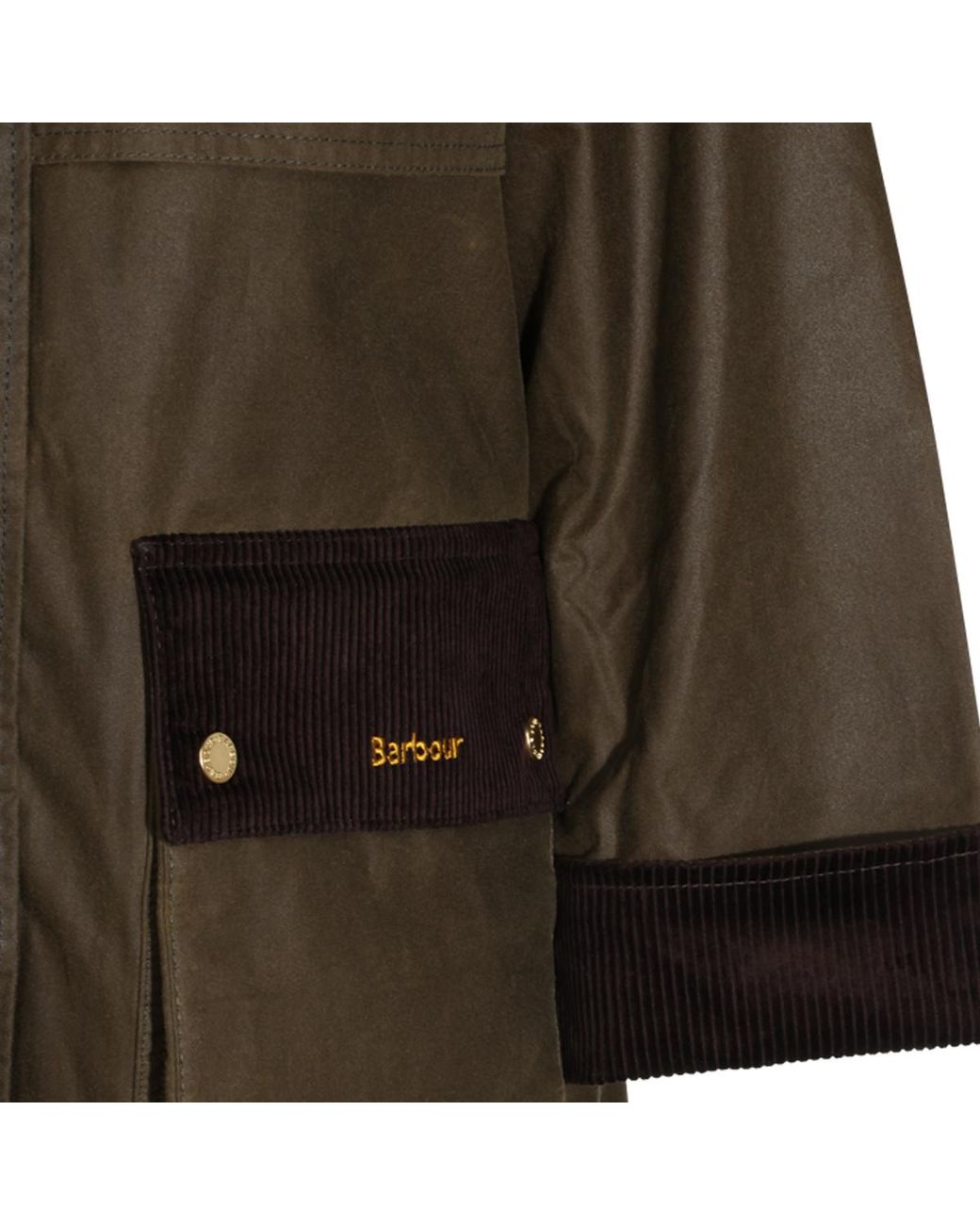 Barbour Brown Contrastcollar Long Field Coat