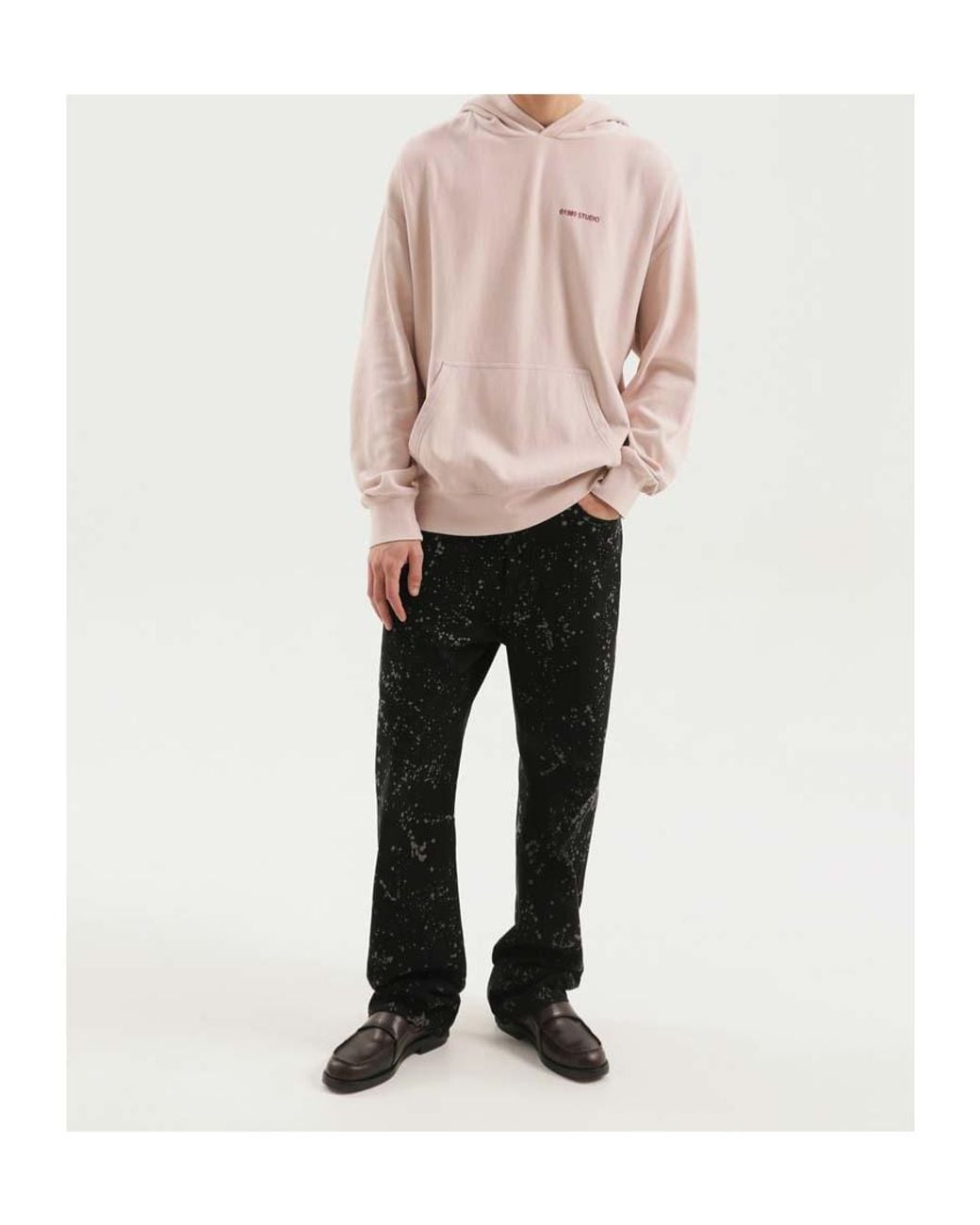 1989 STUDIO Pink Logo Hooded Sweater for men