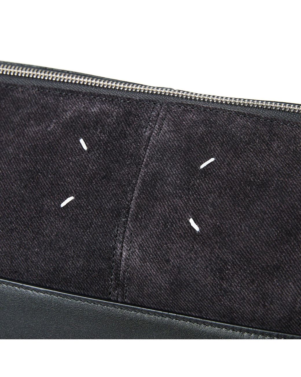 Maison Margiela Black Spliced Large-Capacity Handbag