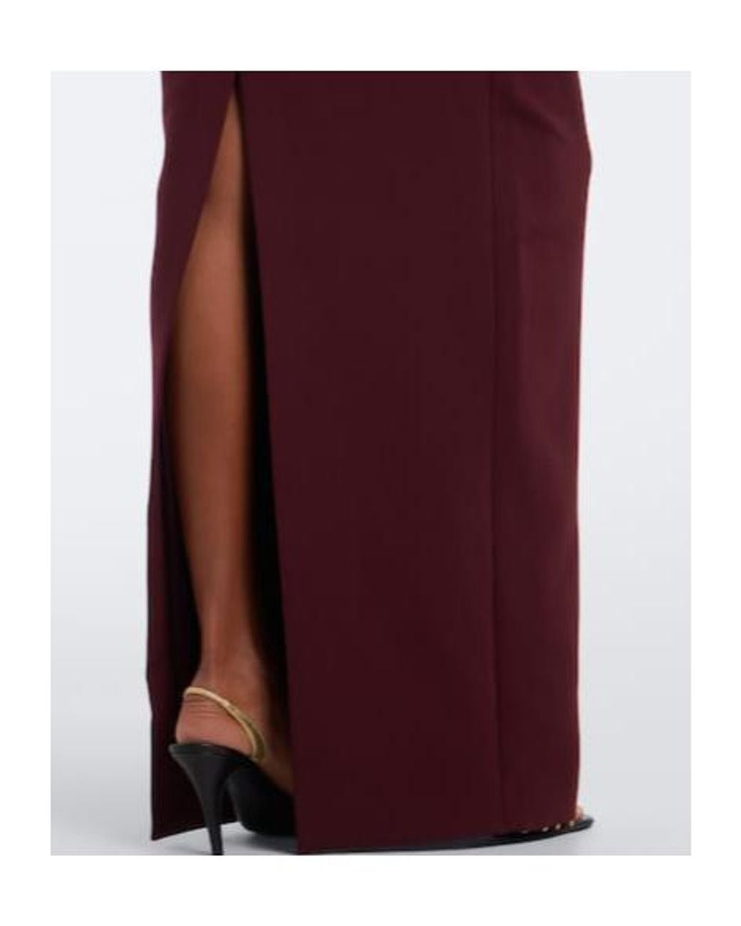Roland Mouret Purple Mid-Sleeve Knee-Length Dress