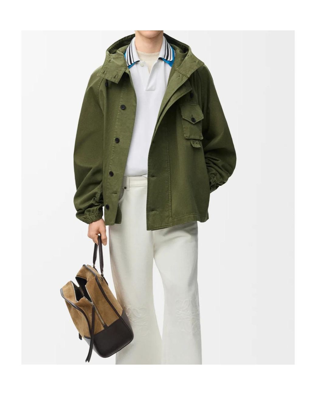 Loewe Green Short Parka for men