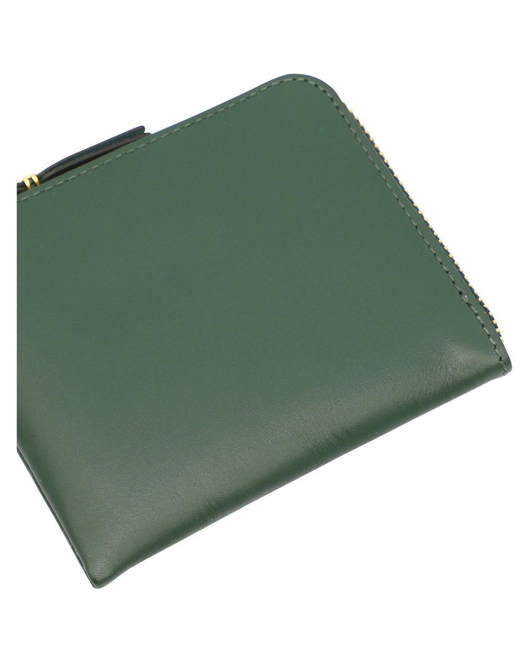 Comme des Garçons Green Logo Zip-Around Wallet for men