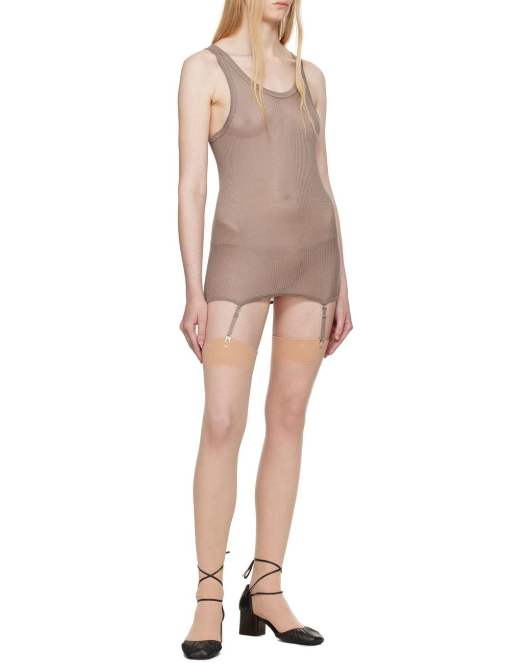 Lemaire Purple Seamless Wool Tank Top