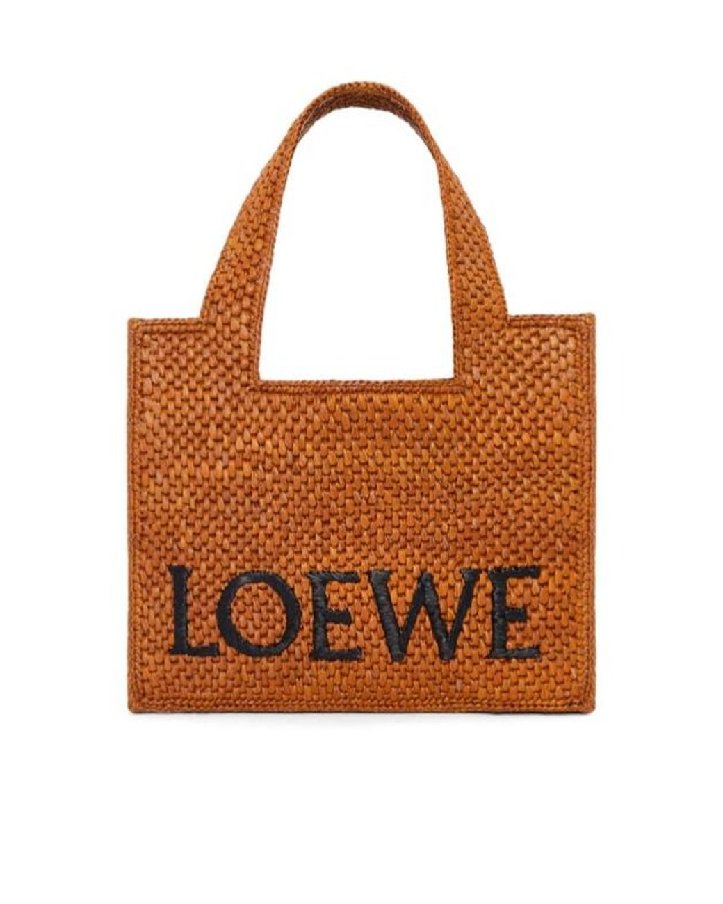 Loewe Brown Small Font Tote Hand Bag
