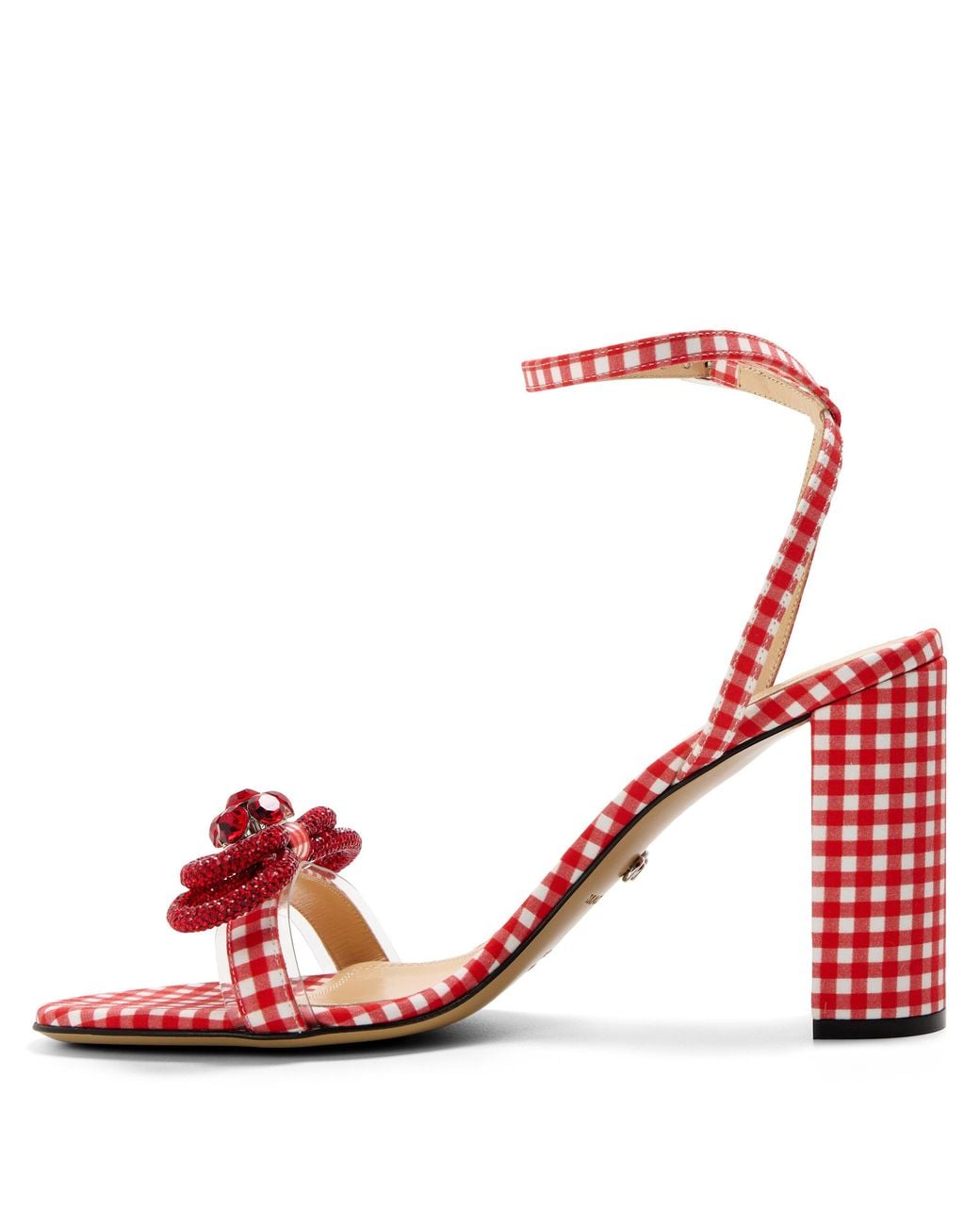 Mach & Mach Red Block Heel Court Shoes
