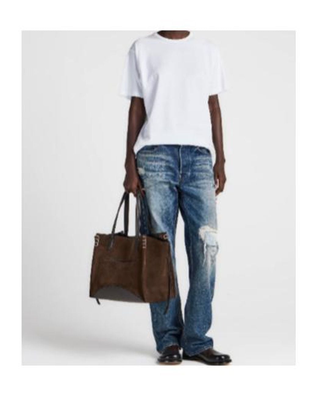 J.W. Anderson White Embroidered-Logo T-Shirt