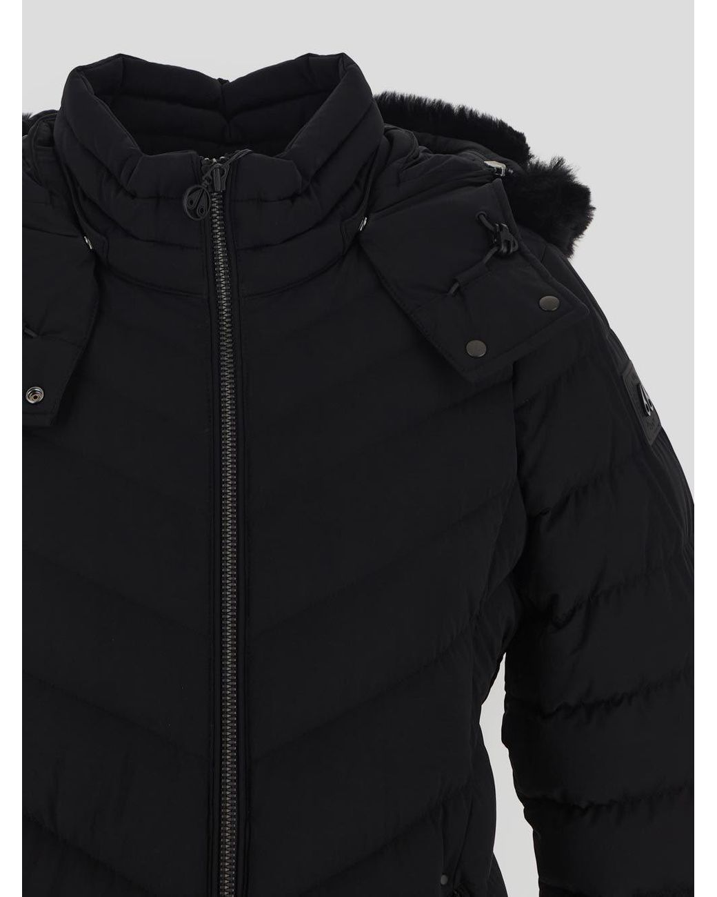 Moose Knuckles Gray Hooded Puffer Parka