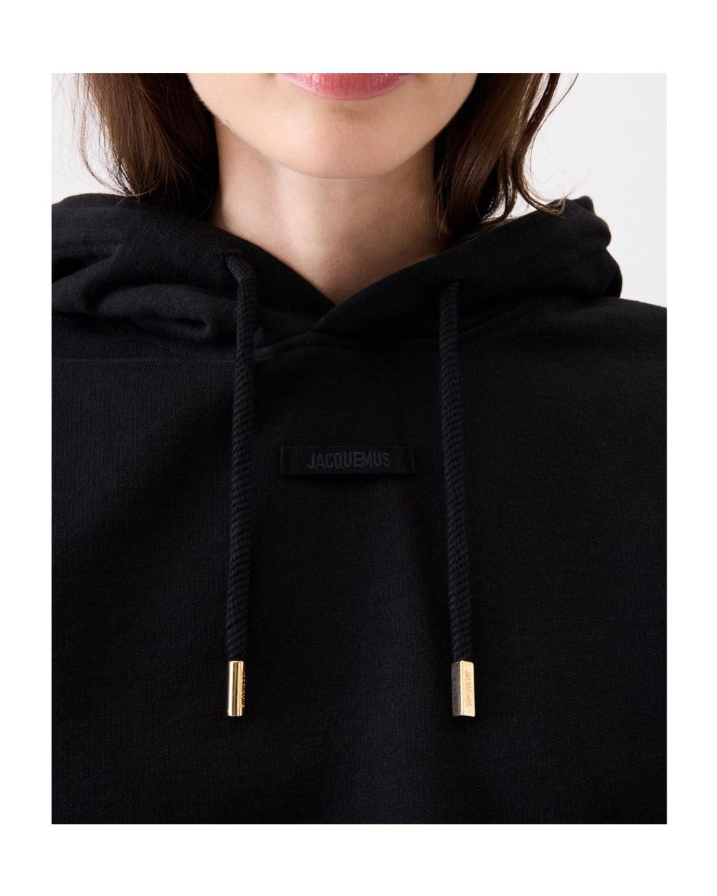 Jacquemus Blue Logo Patch Drawstring Hoodie